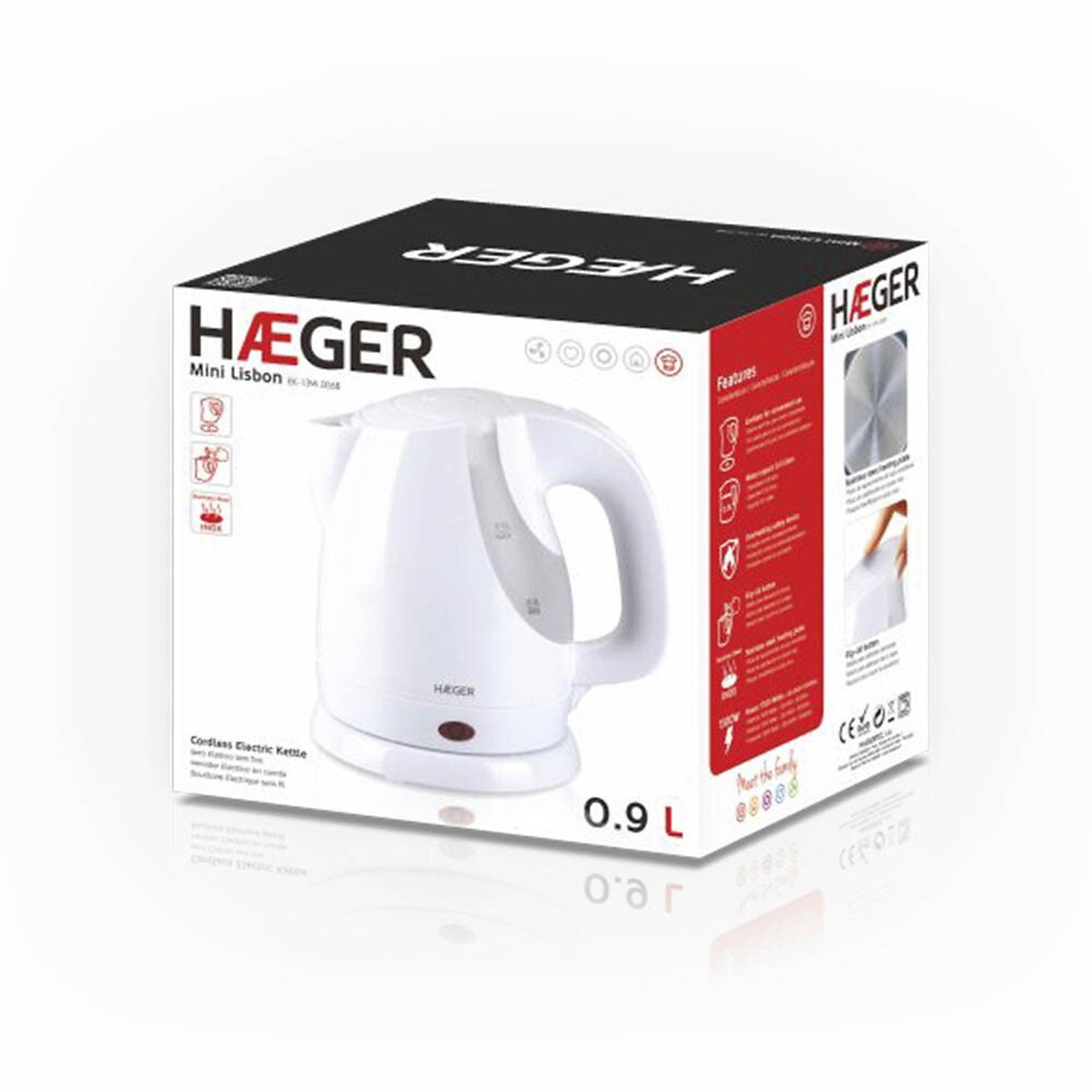 Jarro elétrico Minilisbon, HAEGER branco, HAEGER