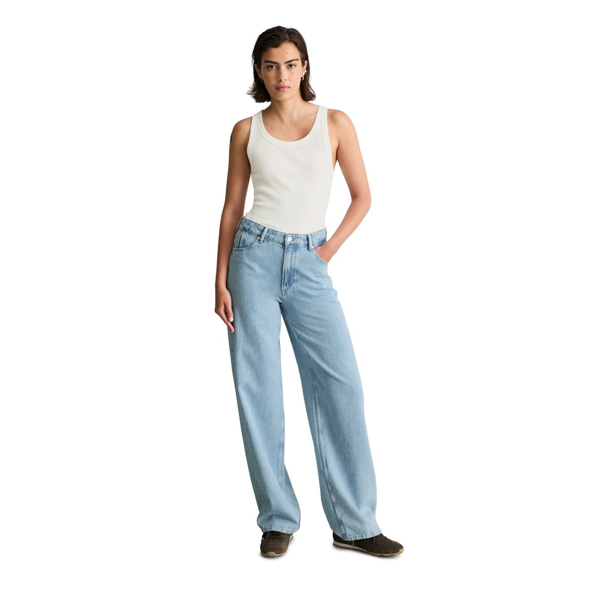 Jeans modèle Tomma large en qualité légère de coton bio bleu clair, MARC O’POLO DENIM