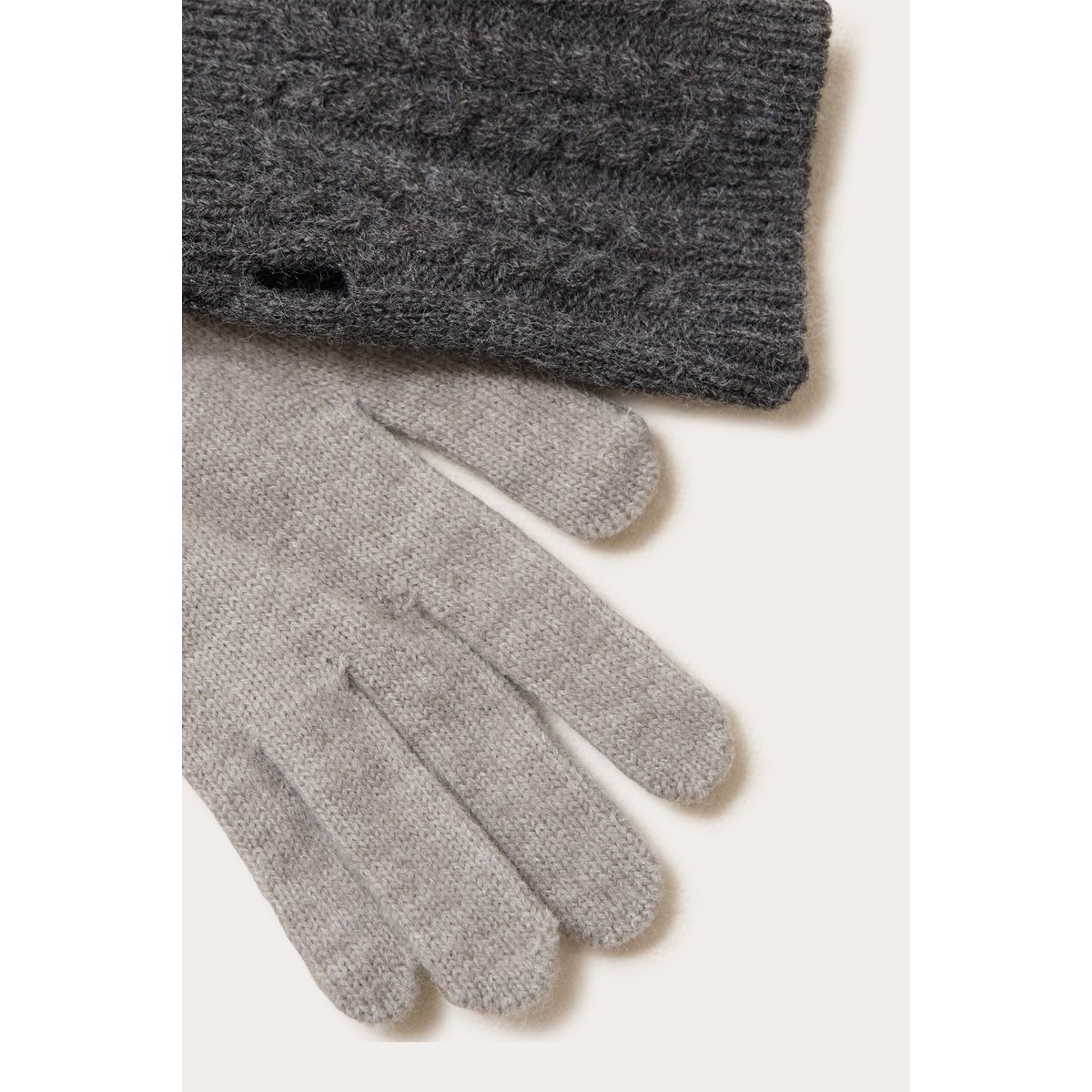 Gants mitaines 2-en-1 gris clair, CACHE CACHE