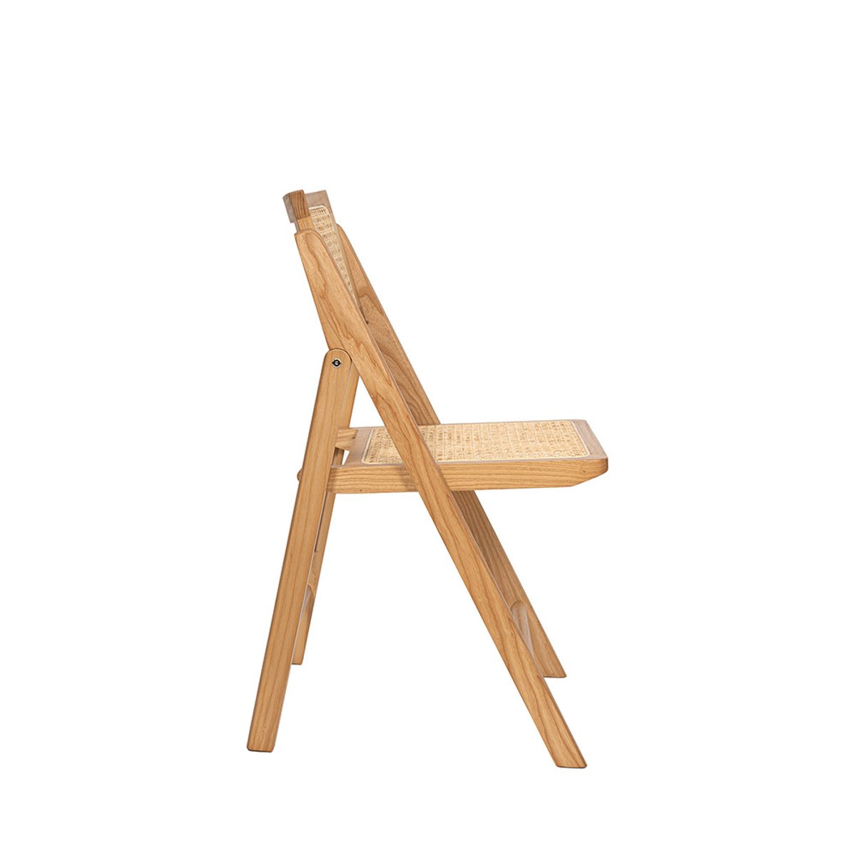 Chaise pliante en cannage et bois- PAULA bois clair, DRAWER