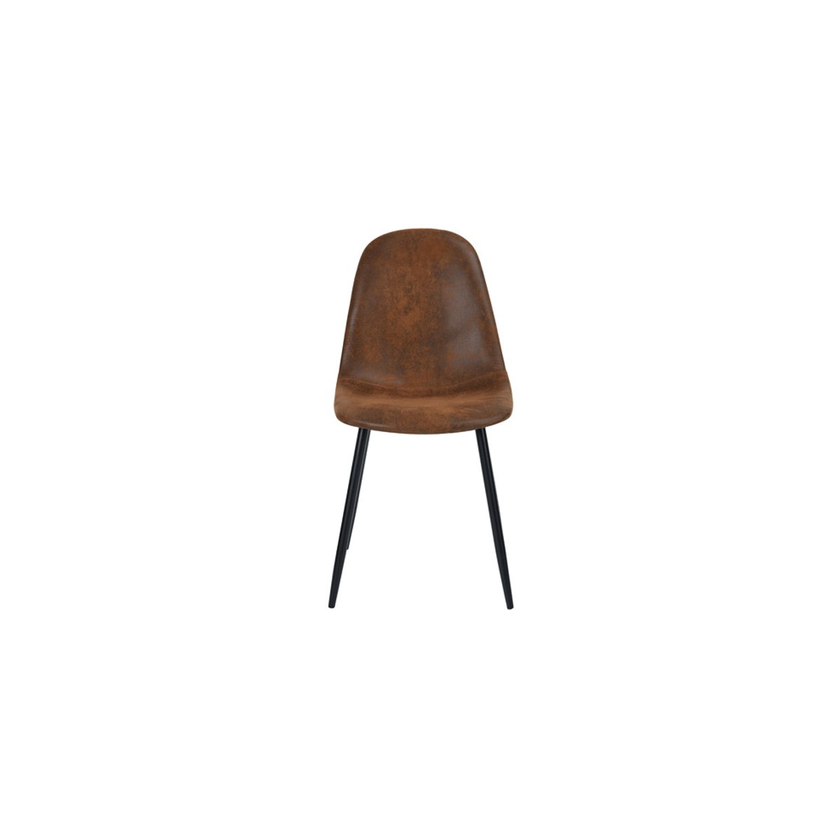 Lot de 2 chaises en microfibre effet vieilli - MALRIK marron vieilli, MAISON PAVANE