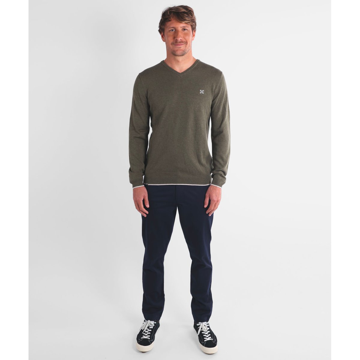 Pull essentiel col V PIVEGA forest heather, OXBOW
