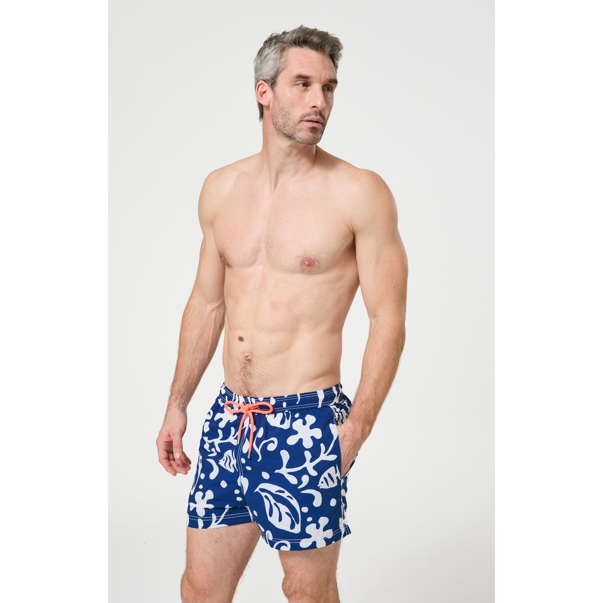 Short de bain imprimé Matthias marine, ARTHUR