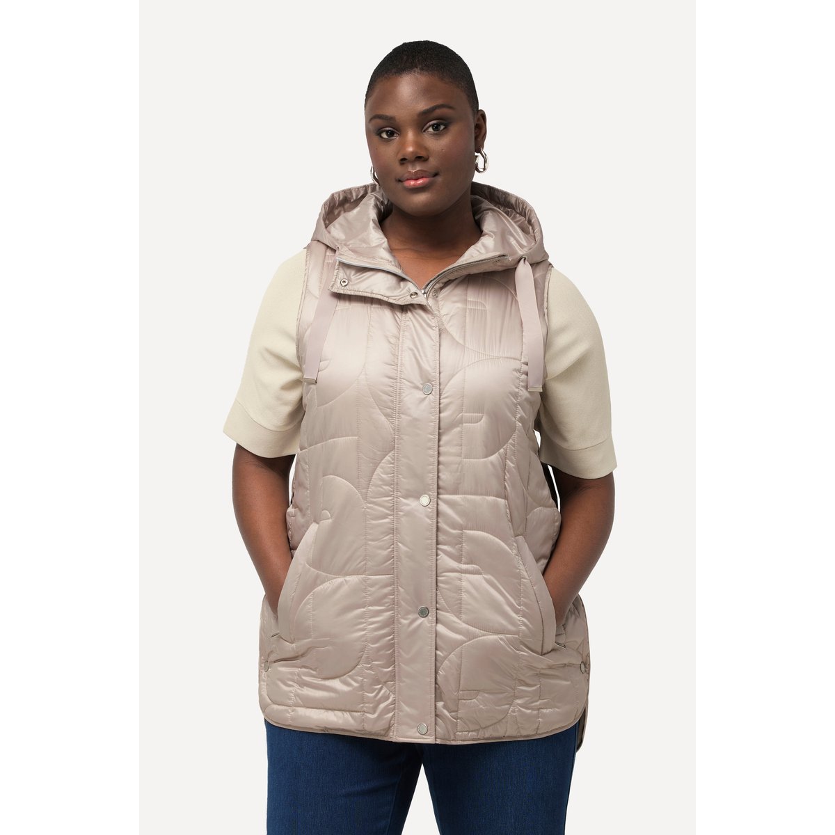 Gilet matelassé à capuche avec mastic, ULLA POPKEN