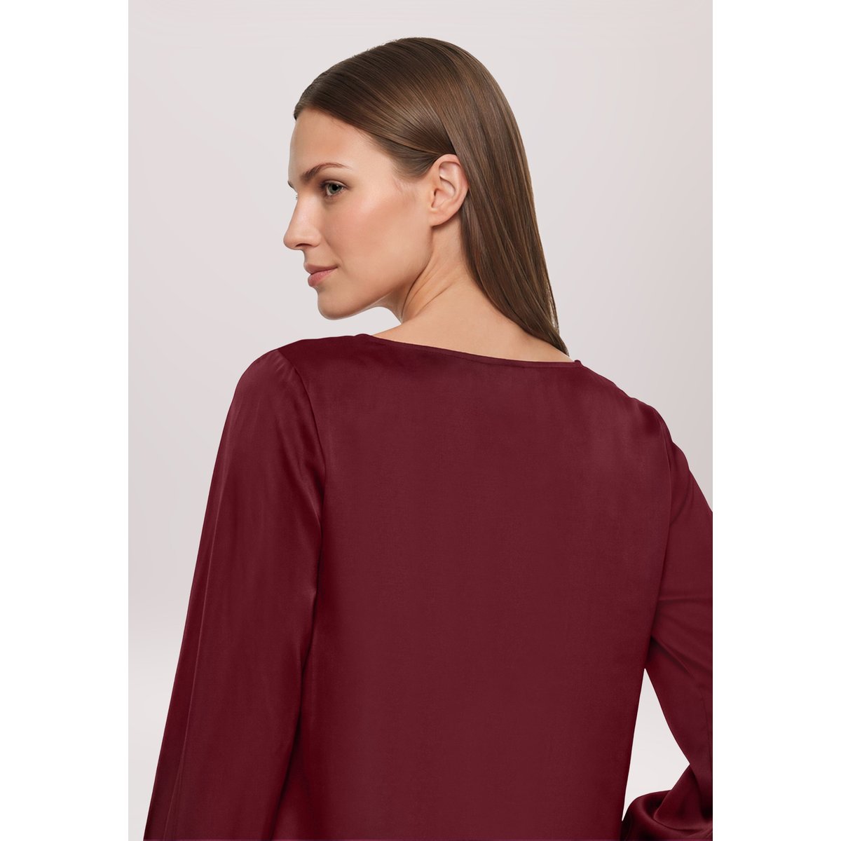 Chemisier en satin à manches chauve-souris deep dahlia, VERA MONT