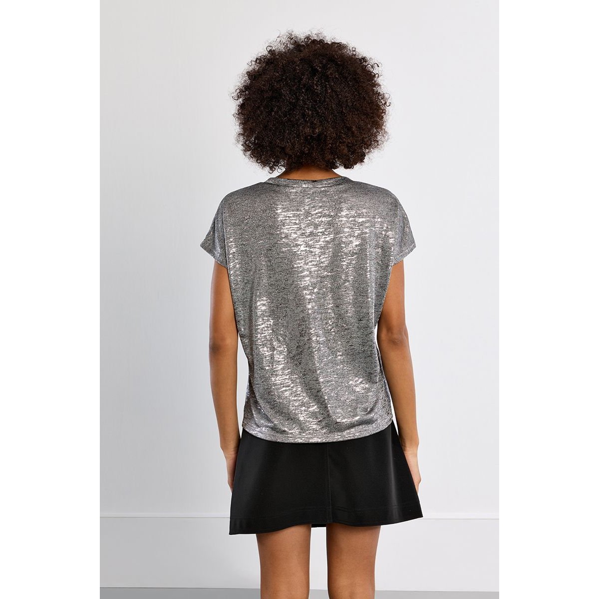 T-shirt métallisé gris, LILI SIDONIO