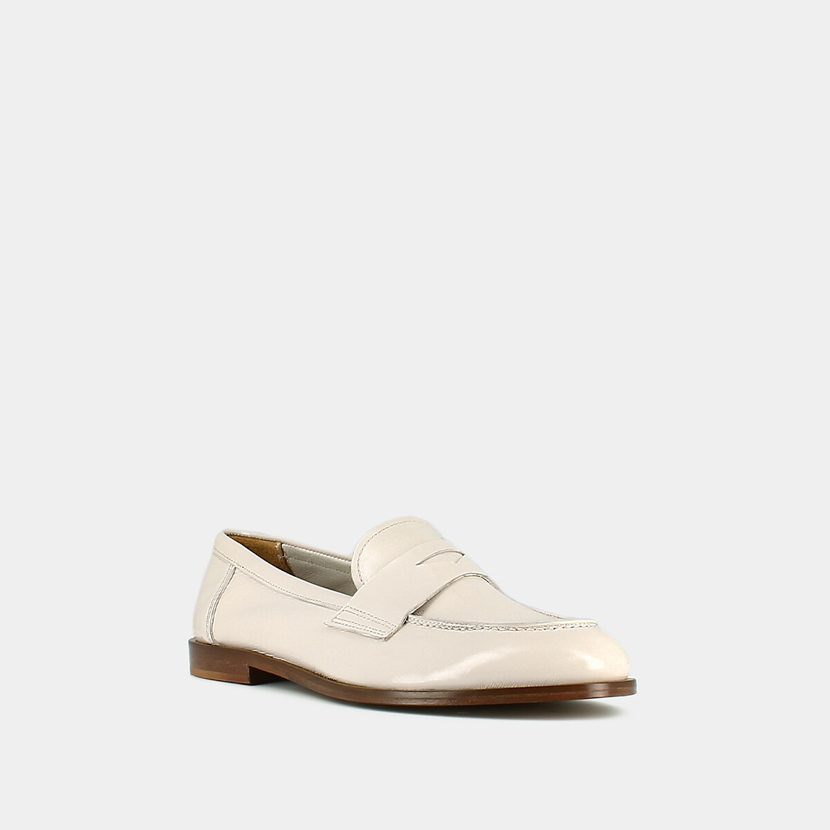 Mocassins cuir Thelma, fabriquées en Europe ecru, JONAK