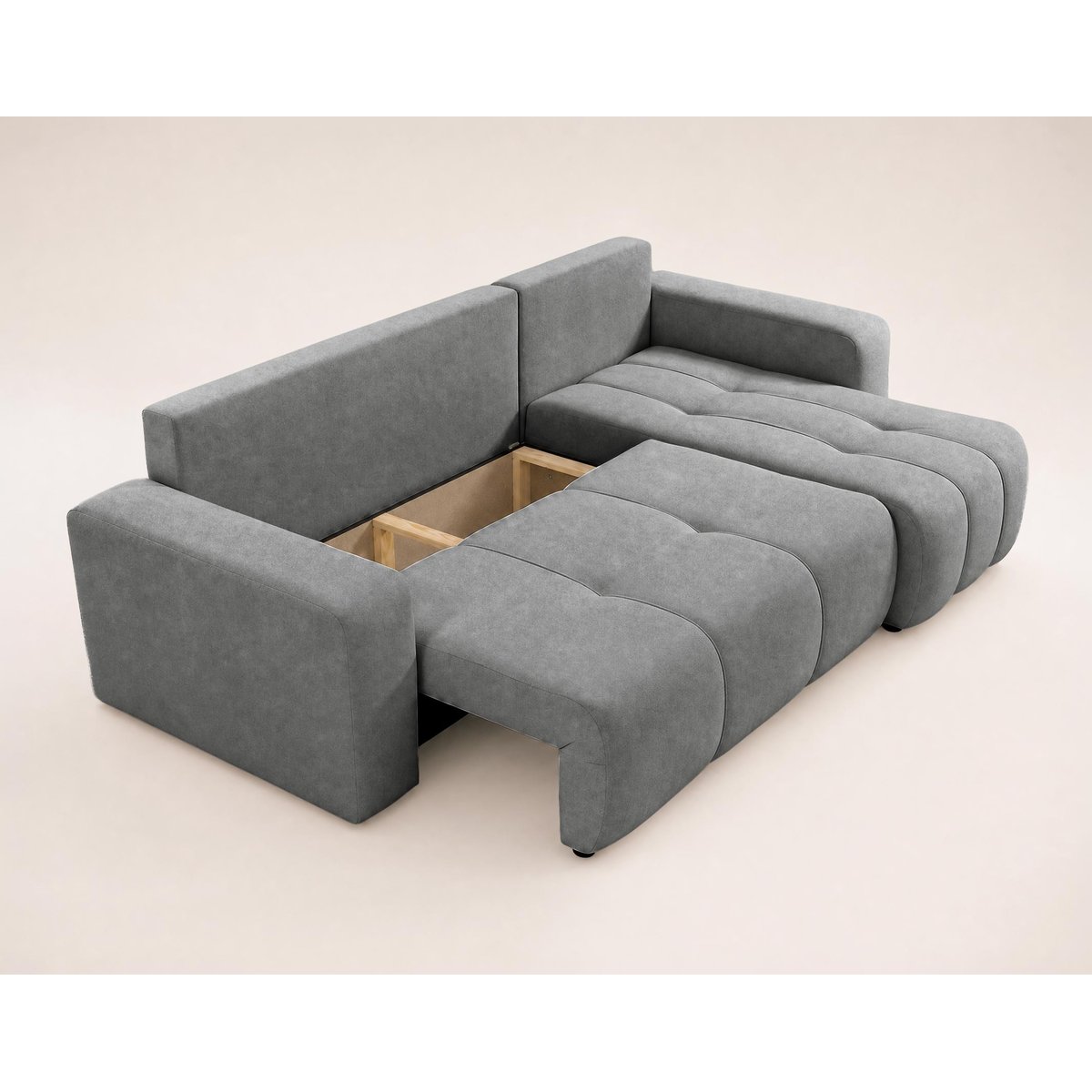 Canapé d'angle réversible convertible 4pl, NICOLE gris, BEST MOBILIER