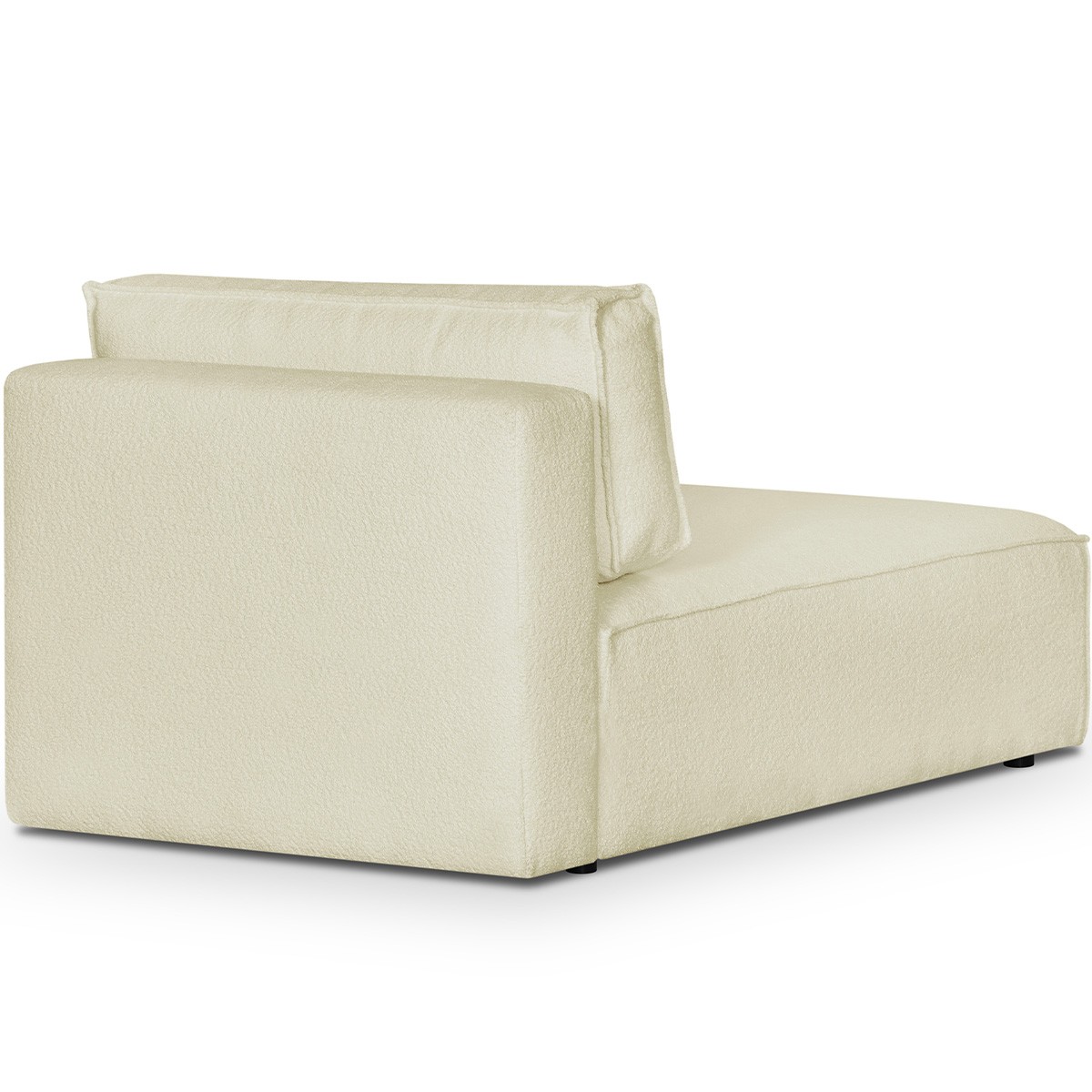 Canapé d'angle droit convertible 9/10 places en tissu bouclé - Harper Mod beige, HOMIFAB