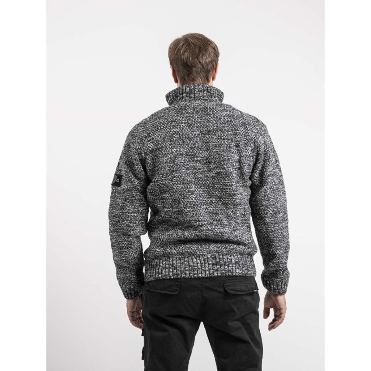 Gilet Maille Zippé Lacido gris foncé, RITCHIE