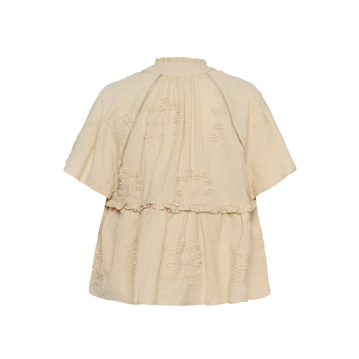 Blouse à manches courtes beige oyster gray, CULTURE