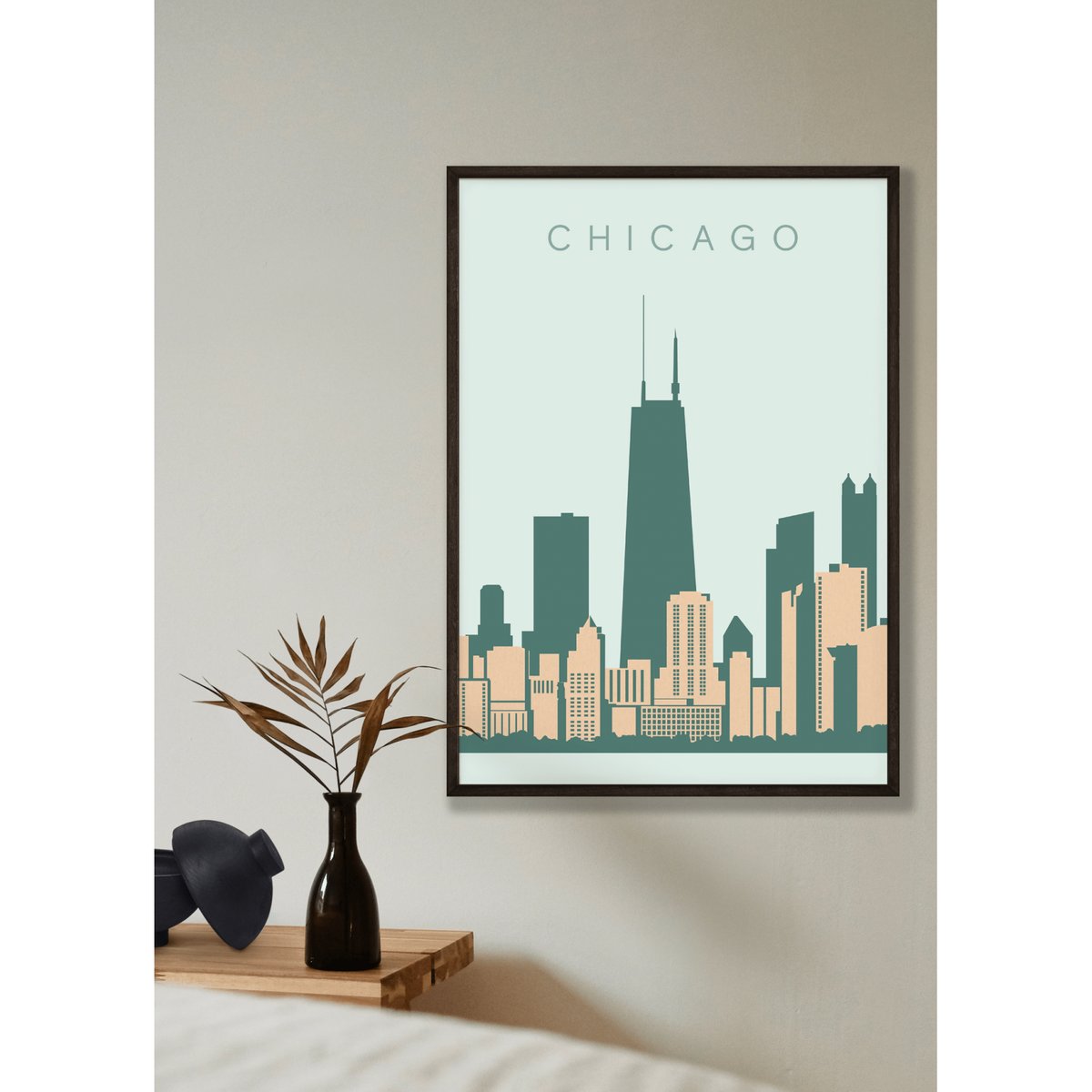Poster Chicago blanc, L'AFFICHERIE