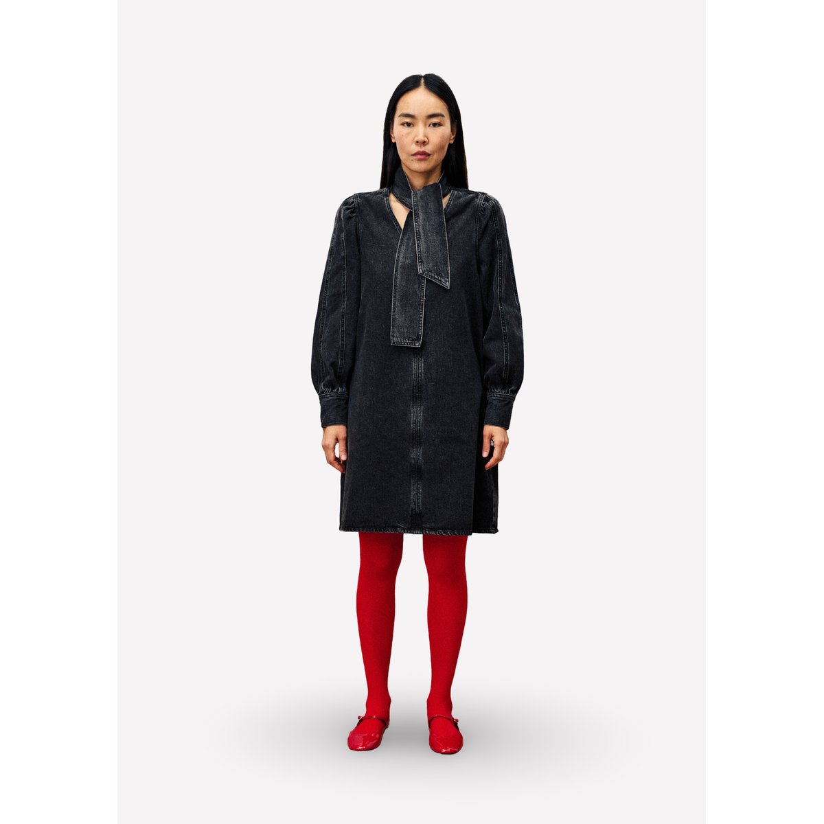 Robe en coton AUBEPINE noir, FRNCH