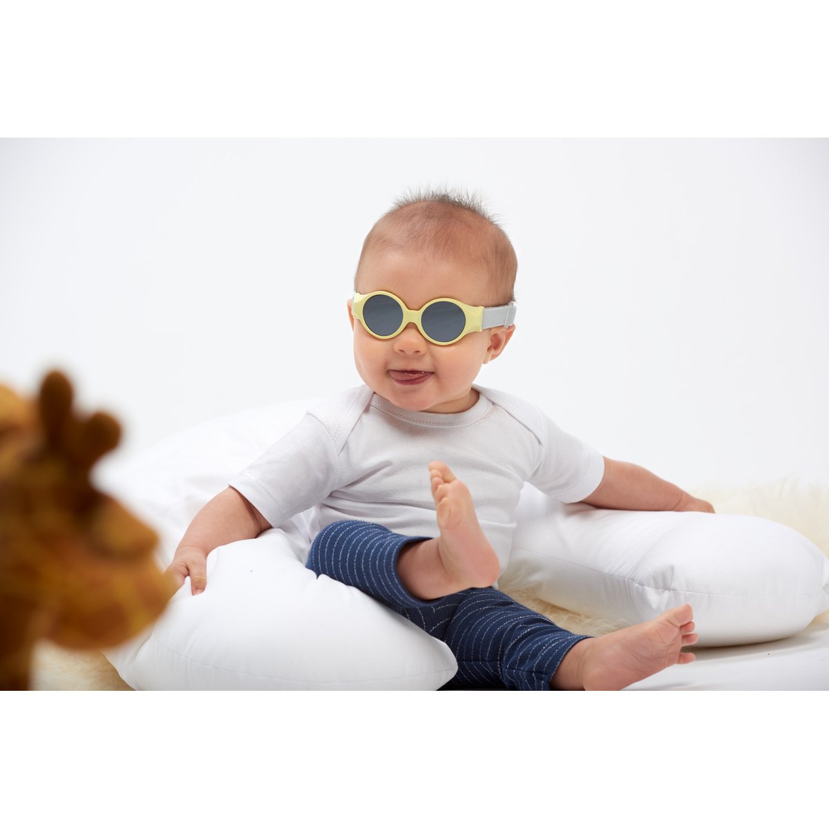 Lunettes de soleil bandeau ajustable 0-9 mois jaune tendre, BEABA