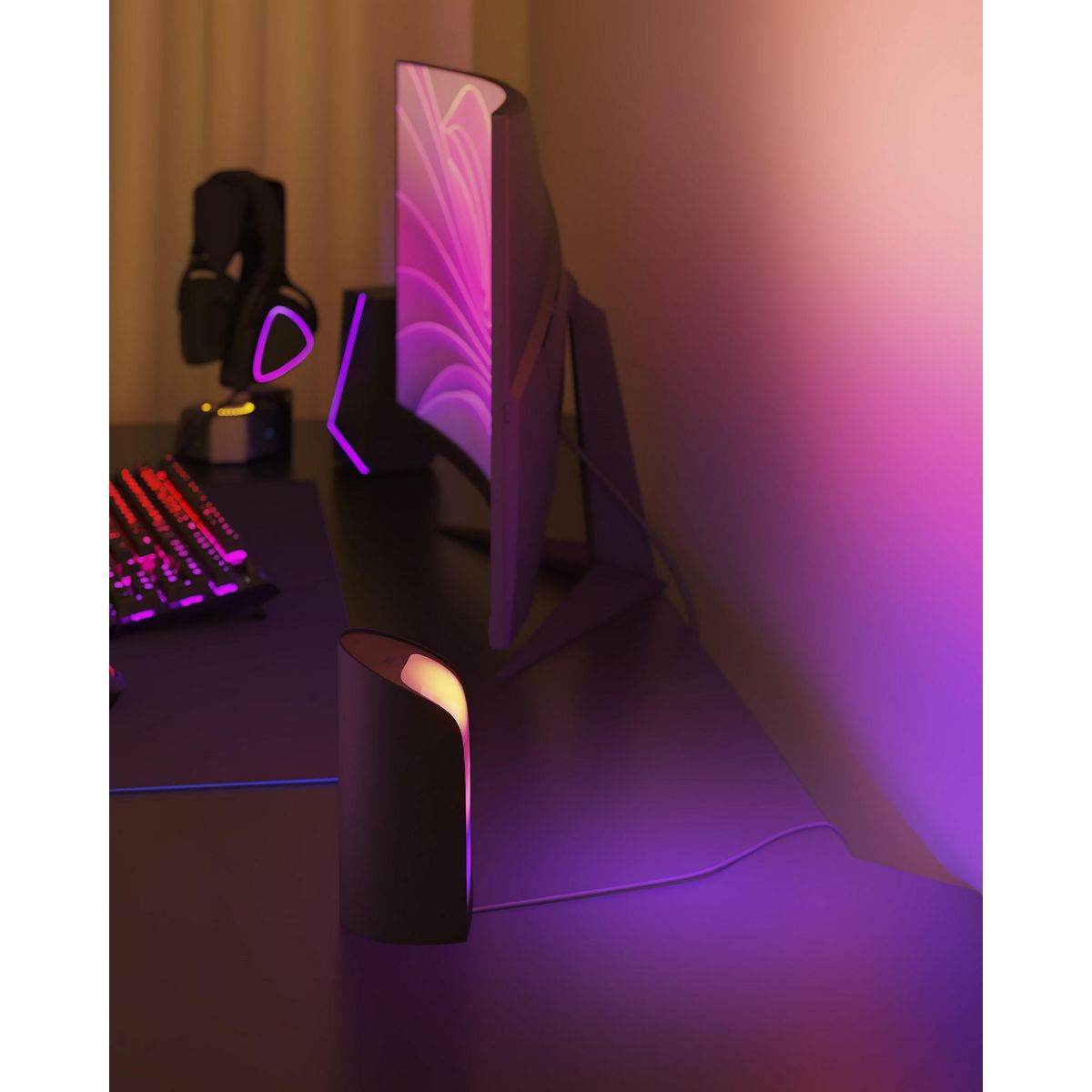 Lampe connectée Play Wall washer Noir x2 White&Color gra couleur unique, PHILIPS HUE