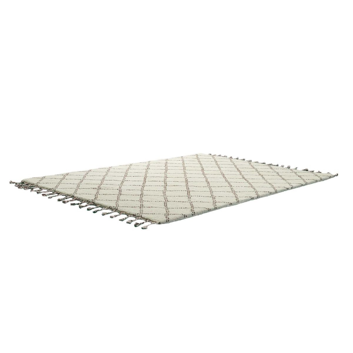 Tapis berbère original - MARMOUCHA noir / blanc, THEKO