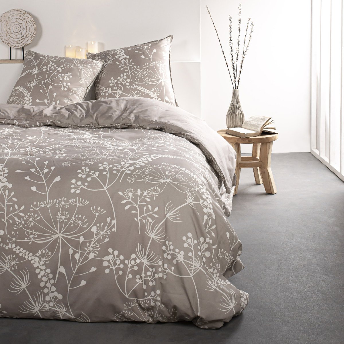 Parure de lit imprimé imprimé Floral coton SUNSHINE KIDDY beige, TODAY