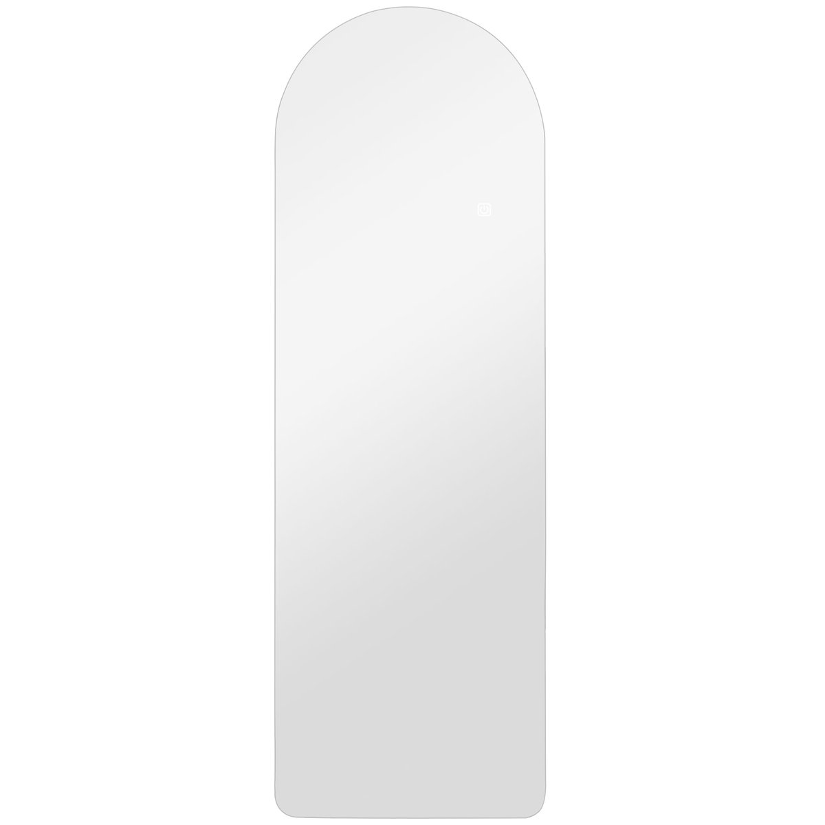 Miroir en pied Verre trempé Transparent gris, HOMCOM