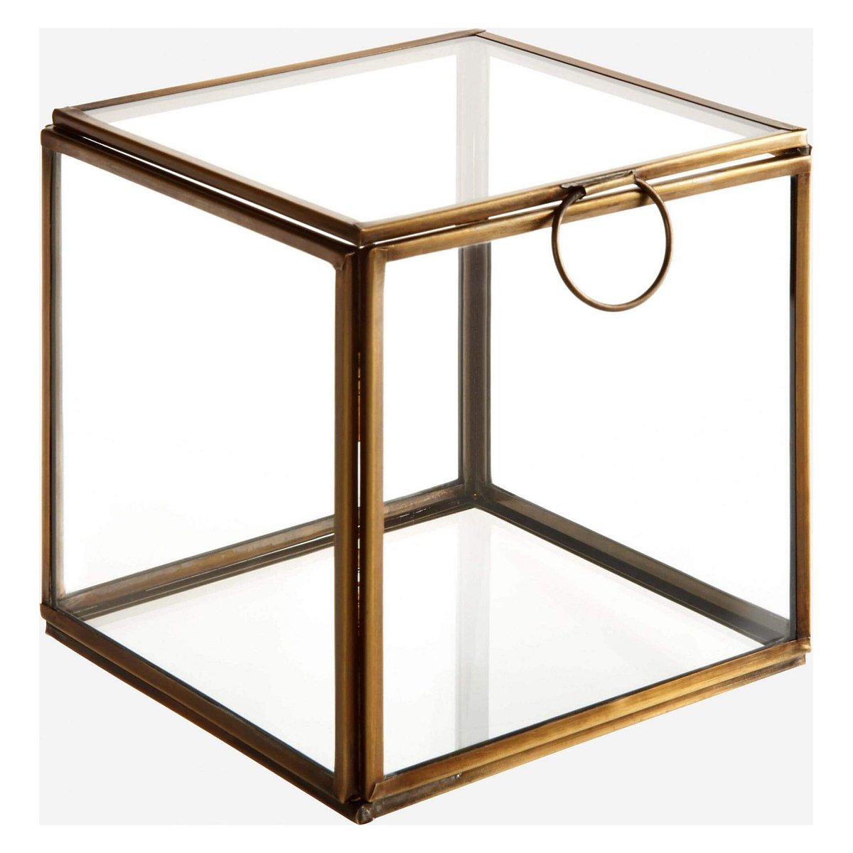 Boîte verre ELISABETH doré, HABITAT