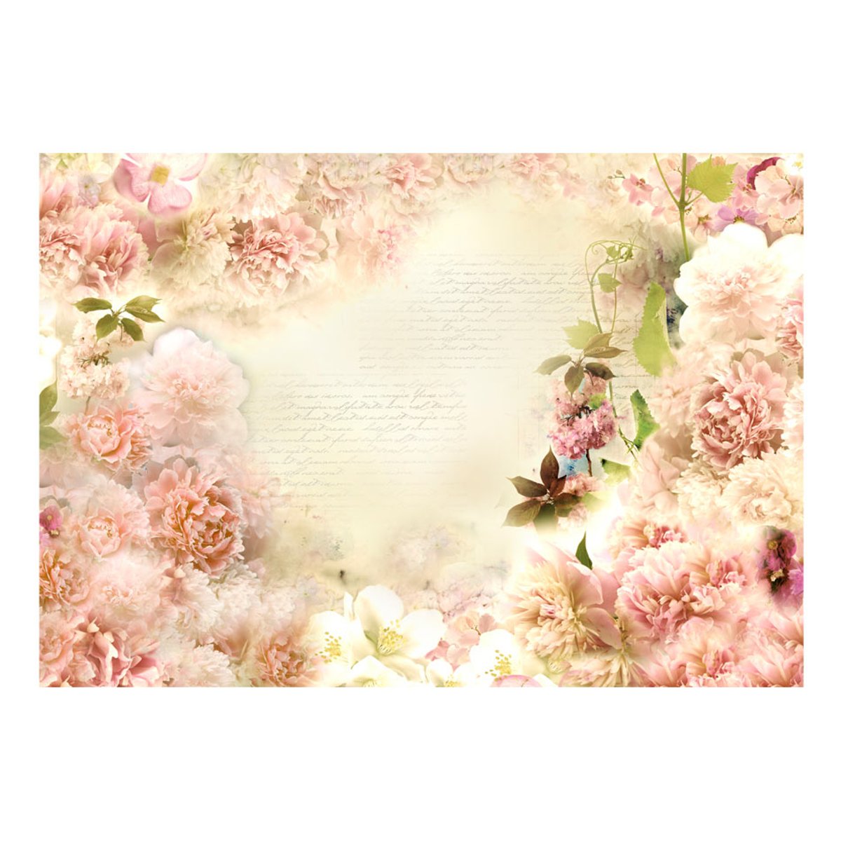 Papier peint intissé panoramique Fleurs Spring fragrance rose, EDEN