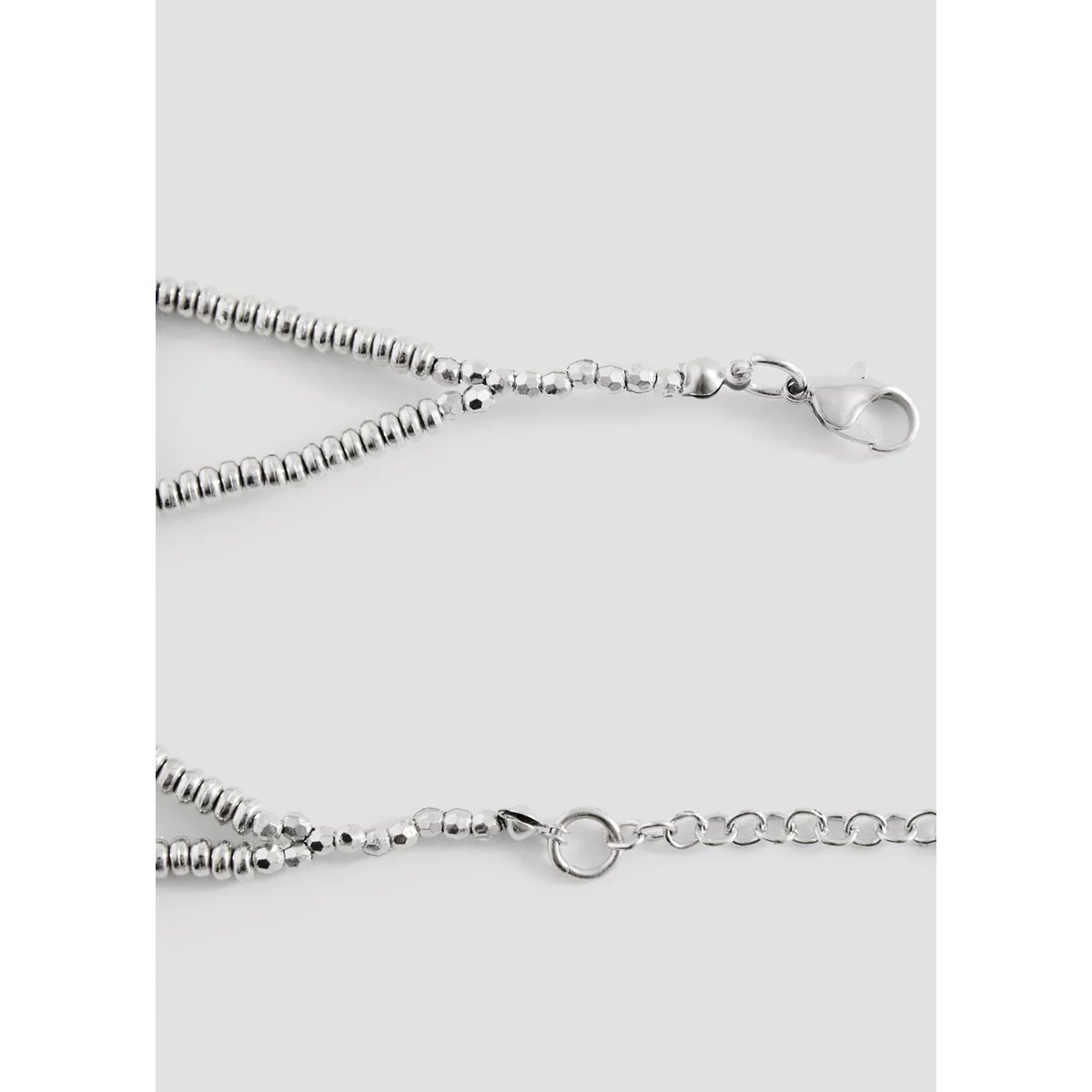 Collier à perles effet miroir argent, MANGO TEEN