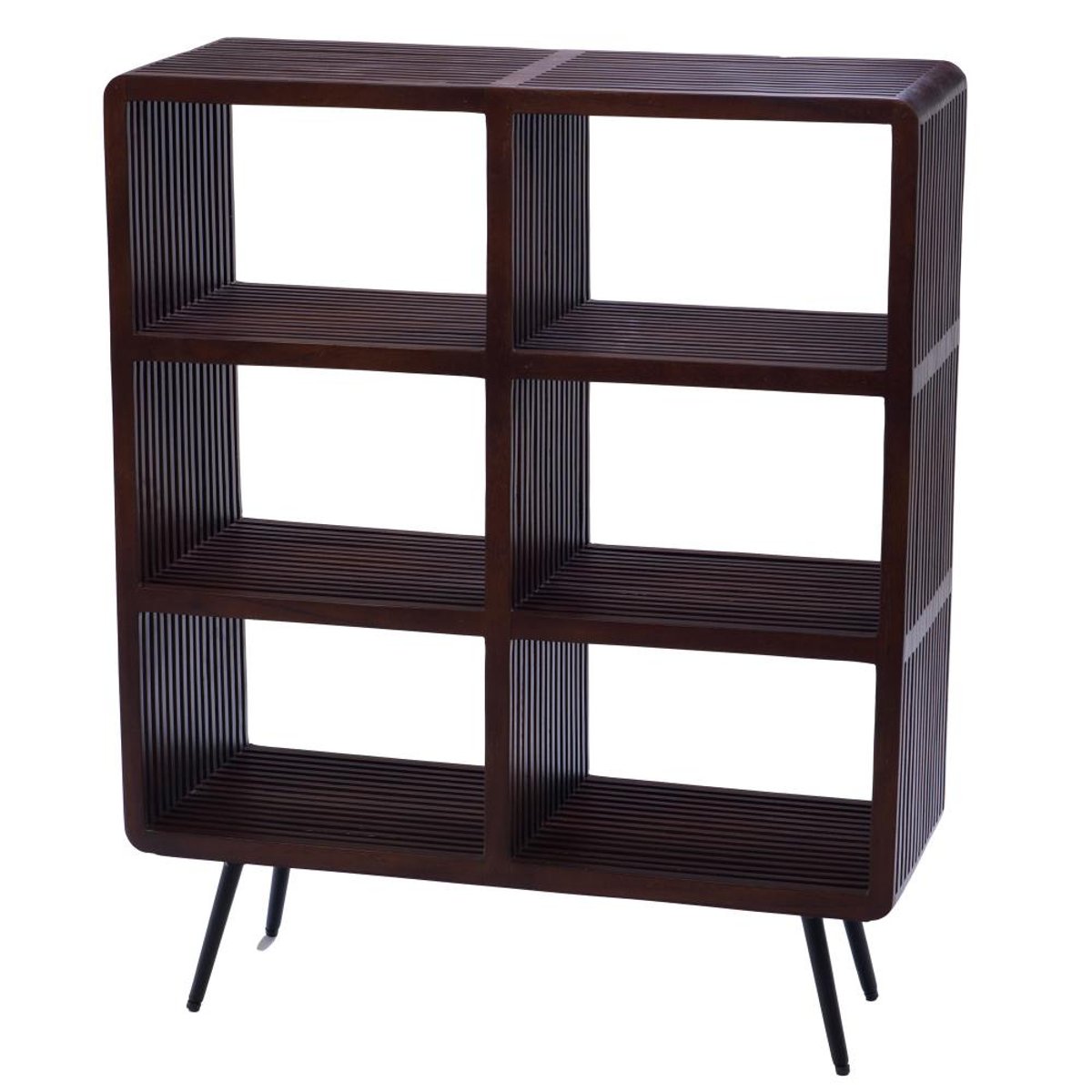 Module de rangement en teck et métal H95 cm Calopsite marron, AMADEUS