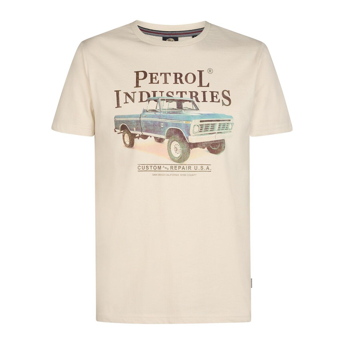 T-shirt manches courtes crème, PETROL INDUSTRIES