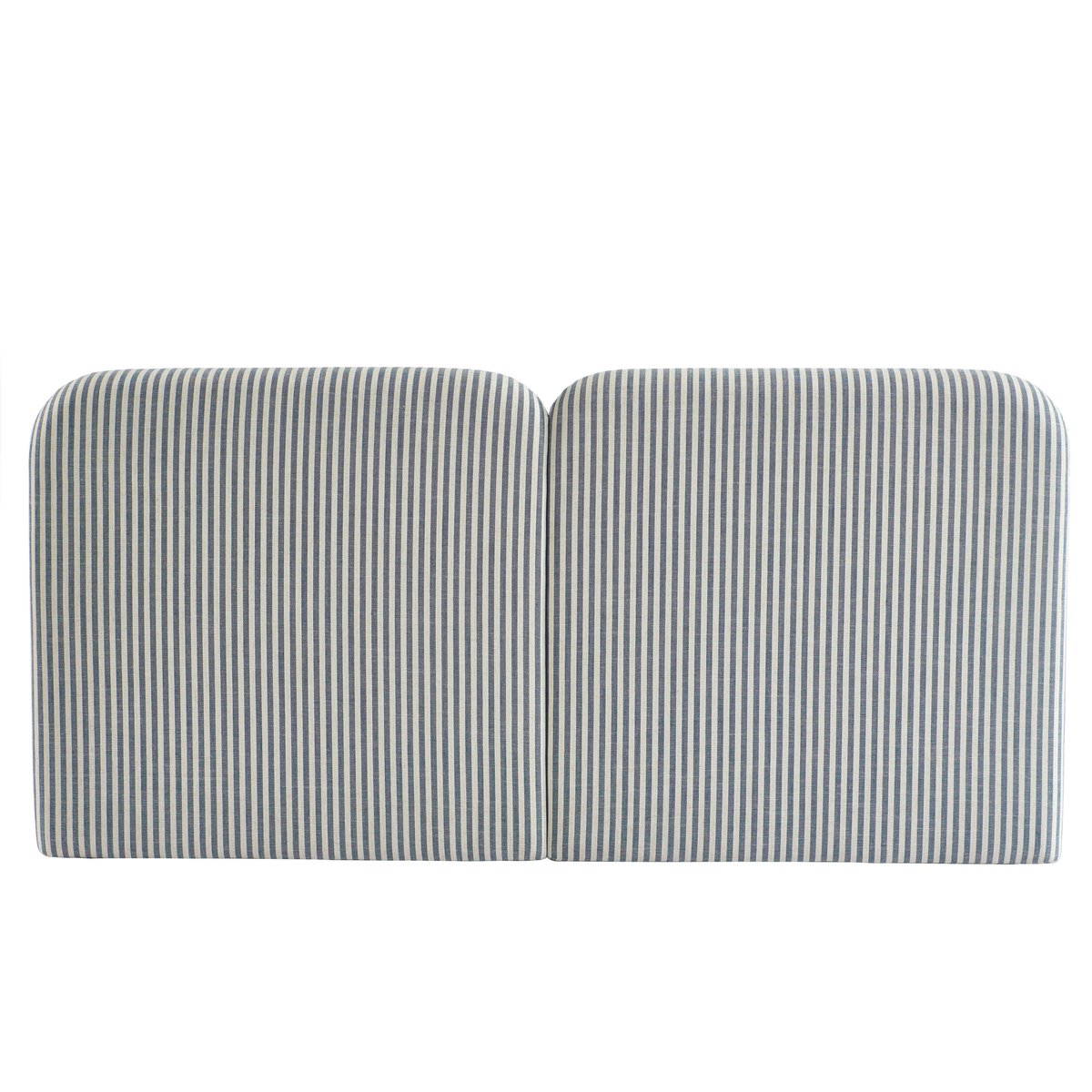 Tête de lit en tissu LOUISON bleu et blanc, SORELH