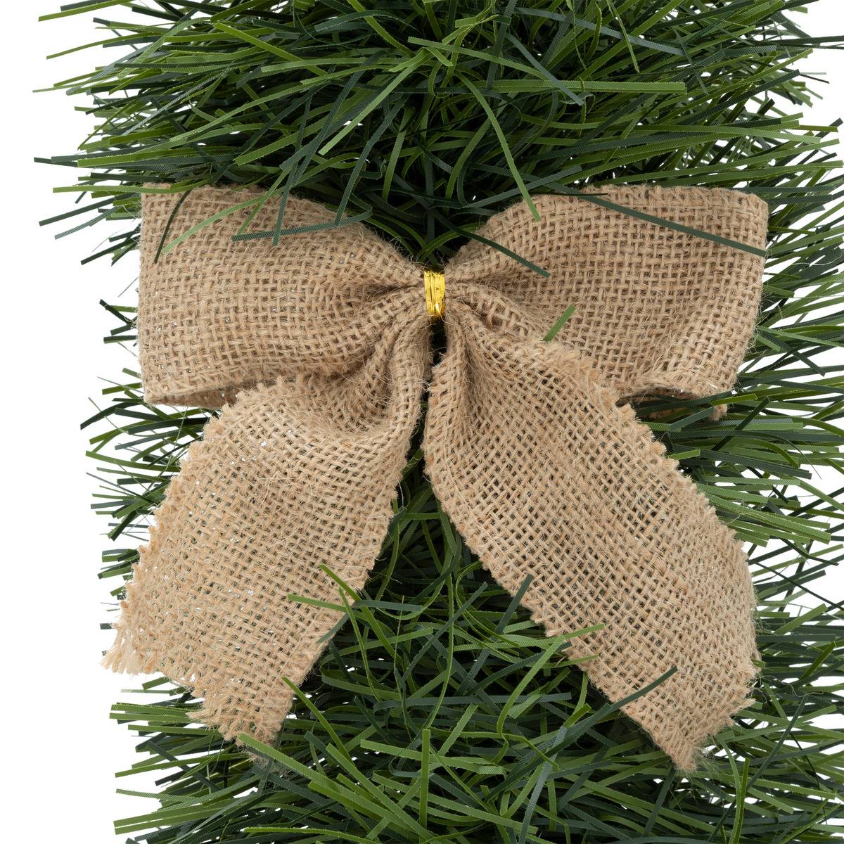 Guirlande boa 5 nœuds jute 20 cm x 2,7m 6 plis vert vert, ATMOSPHERA