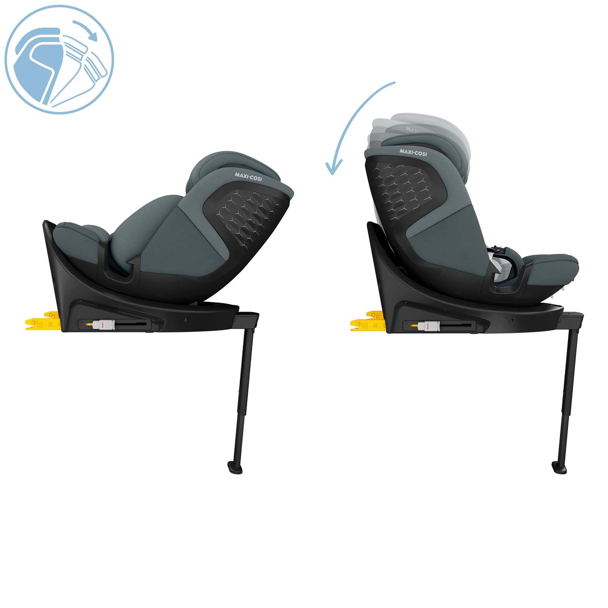 Siège auto pivotant Emerald 360 S, Evolutif, i-Size gris tonal, MAXI COSI