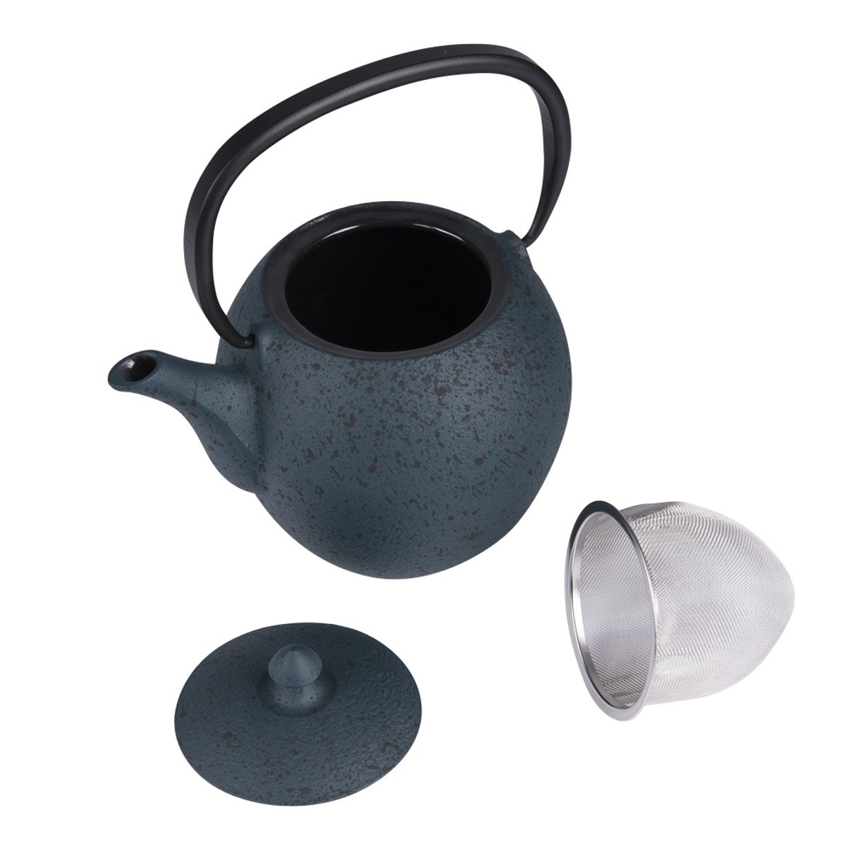 Théière en fonte 1l avec filtre inox Silicia e bleu, TREND'UP