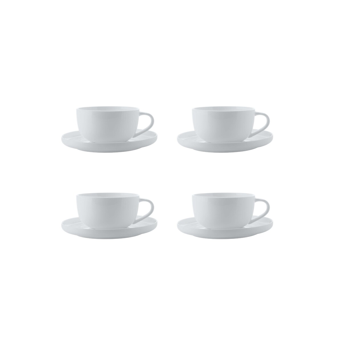 Set of 4 Cashmere Demi-Cups & Saucers white, MAXWELL WILLIAMS