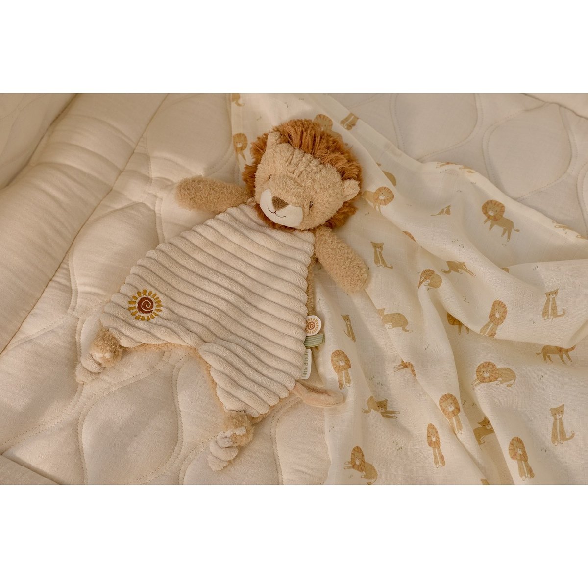 Doudou attache sucette beige, marron, LITTLE DUTCH