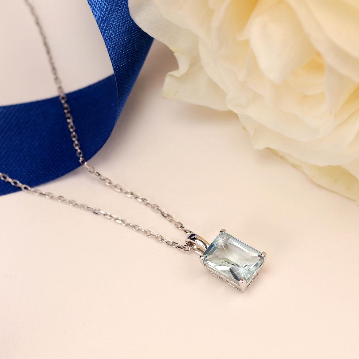 Collier en or blanc 750 MARINE argent, BLUESPIRIT