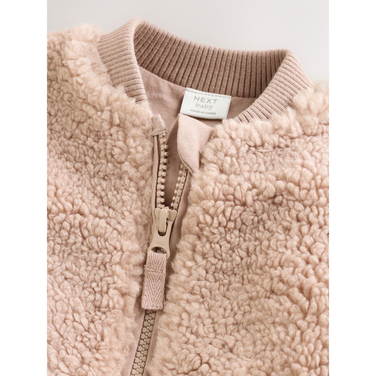 Veste hello bear bébé en peau lainée marron, NEXT