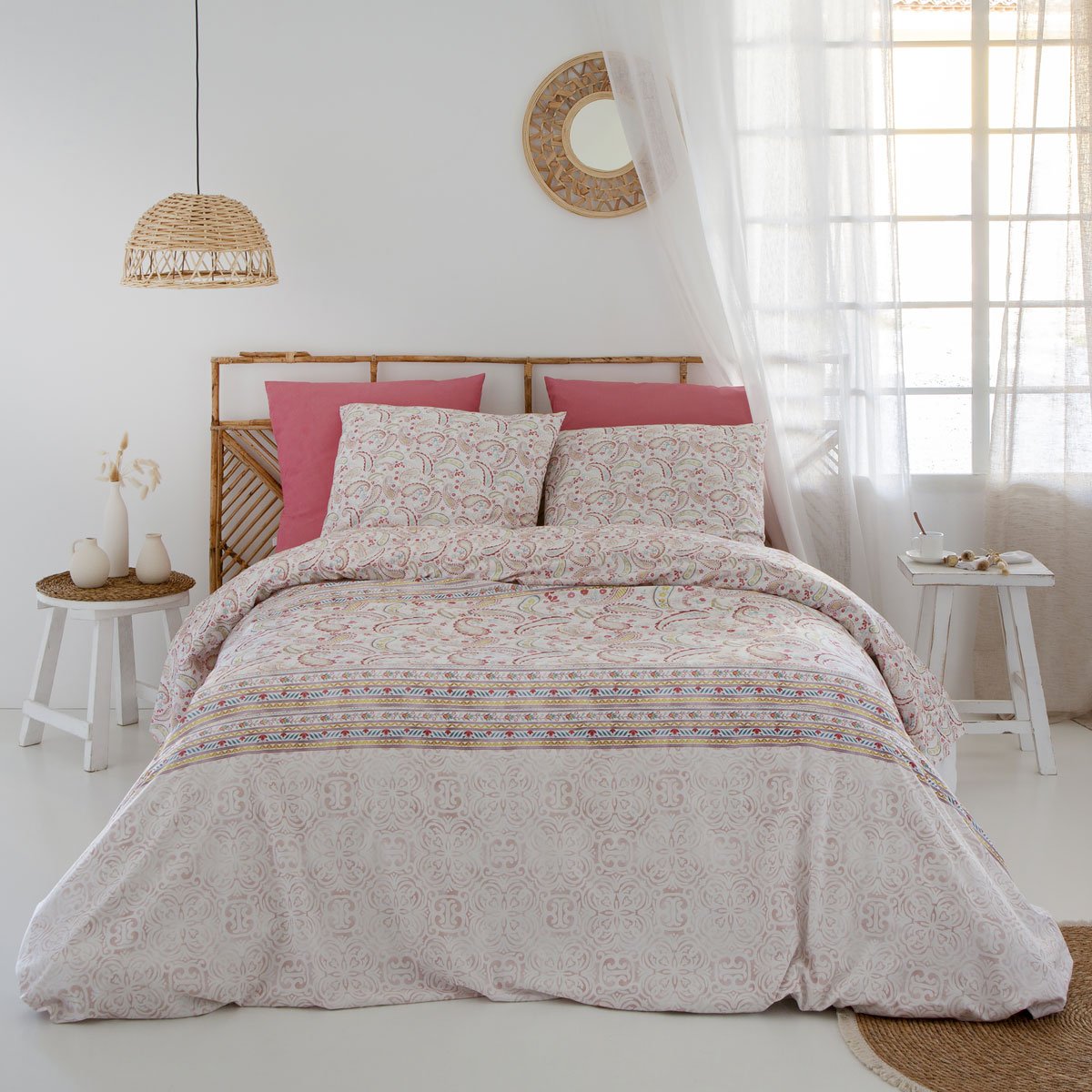 Housse de couette réversible en coton HARMONIE multicolore, NAF NAF HOME