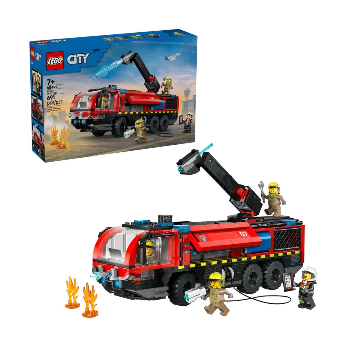 City Le camion de pompiers de l'aéroport multicolore, LEGO
