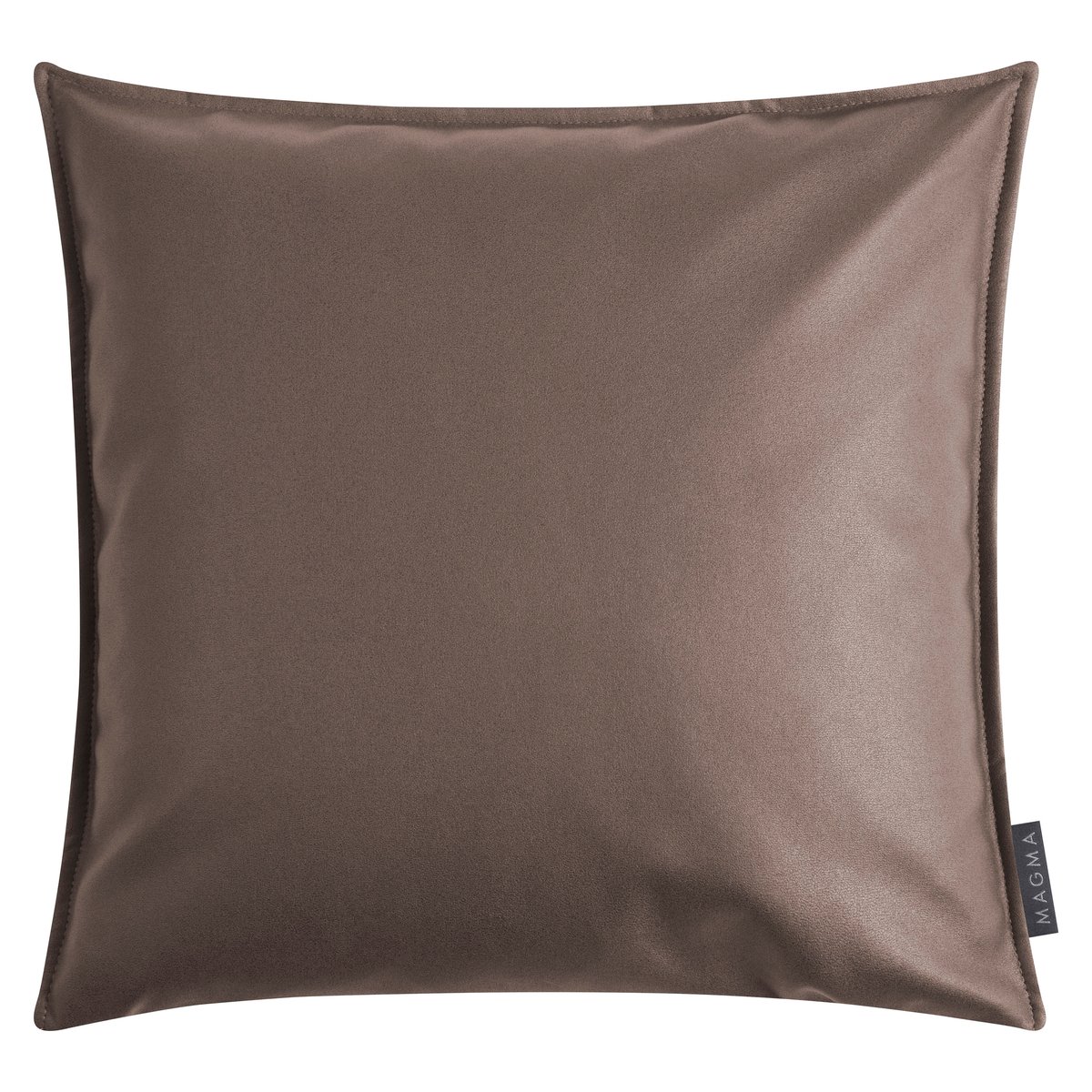 Housse de coussin aspect cuir métalisé SANTANA marron, MAGMA HEIMTEX