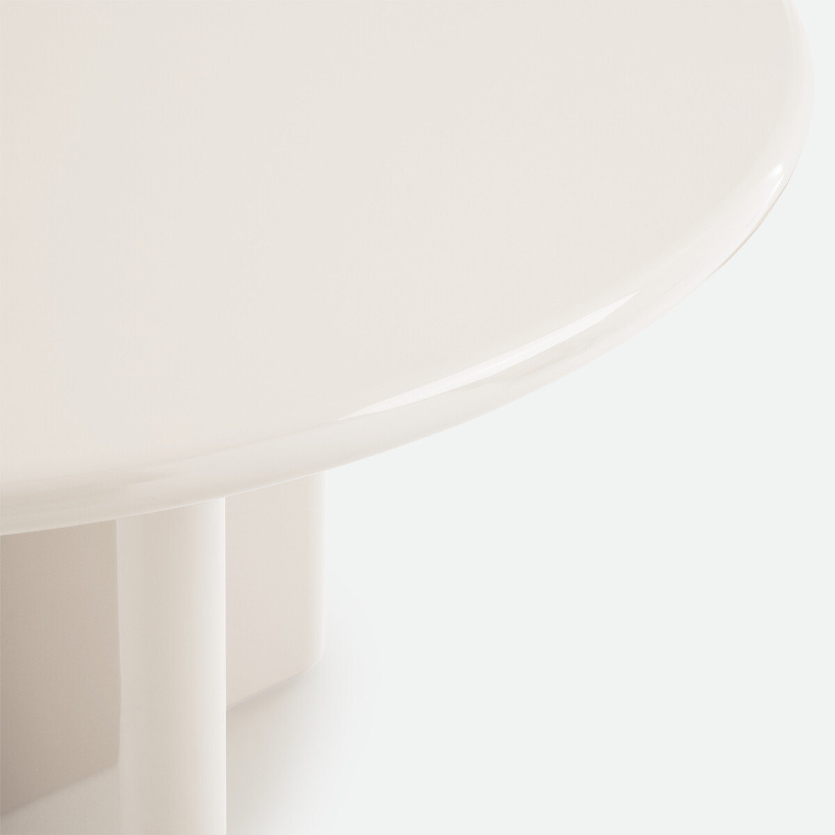 Table à manger ronde, laquée, 4 couverts, diamètre 130 cm, MARVELA ecru, LA REDOUTE INTERIEURS