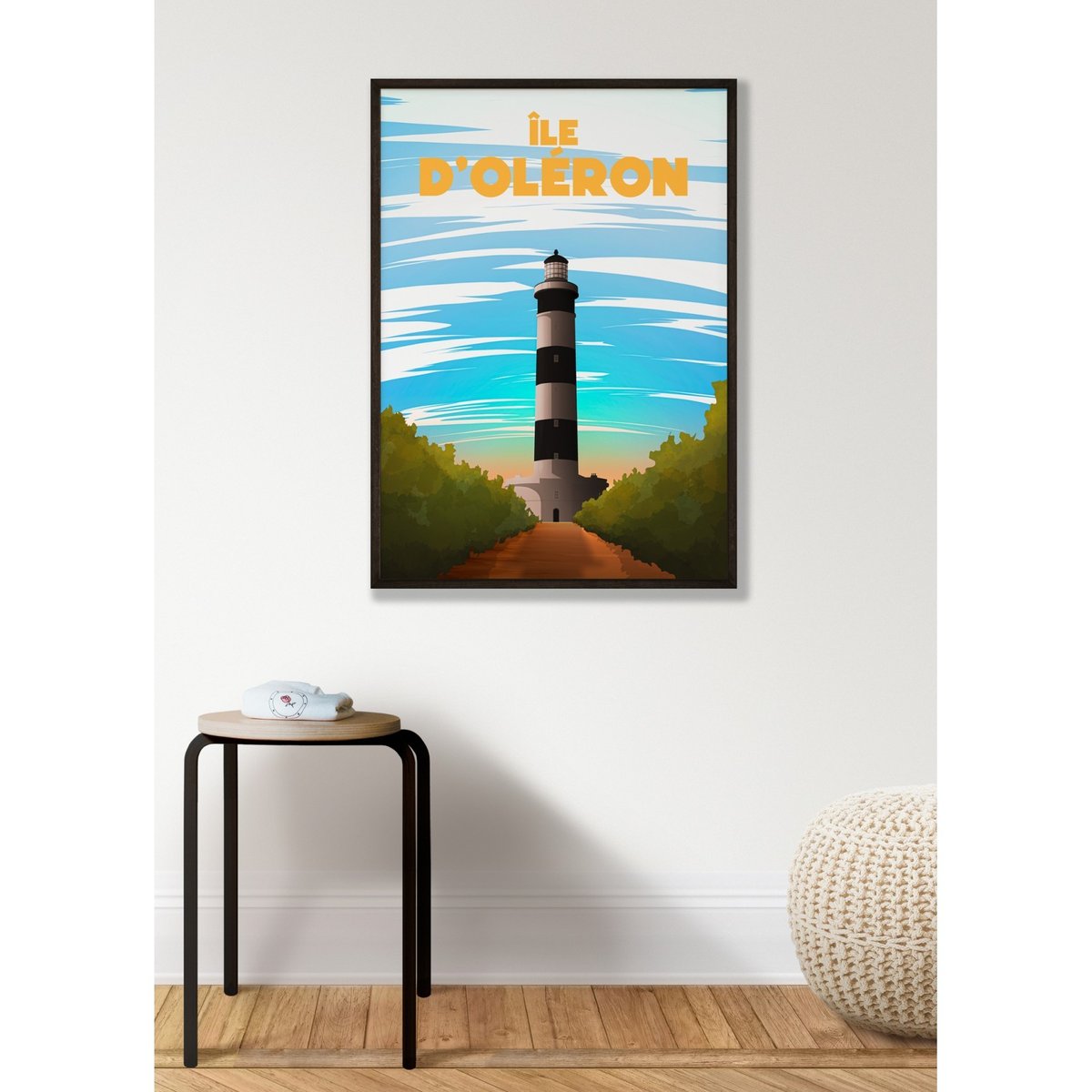 Affiche ville Île d'Oléron blanc, L'AFFICHERIE