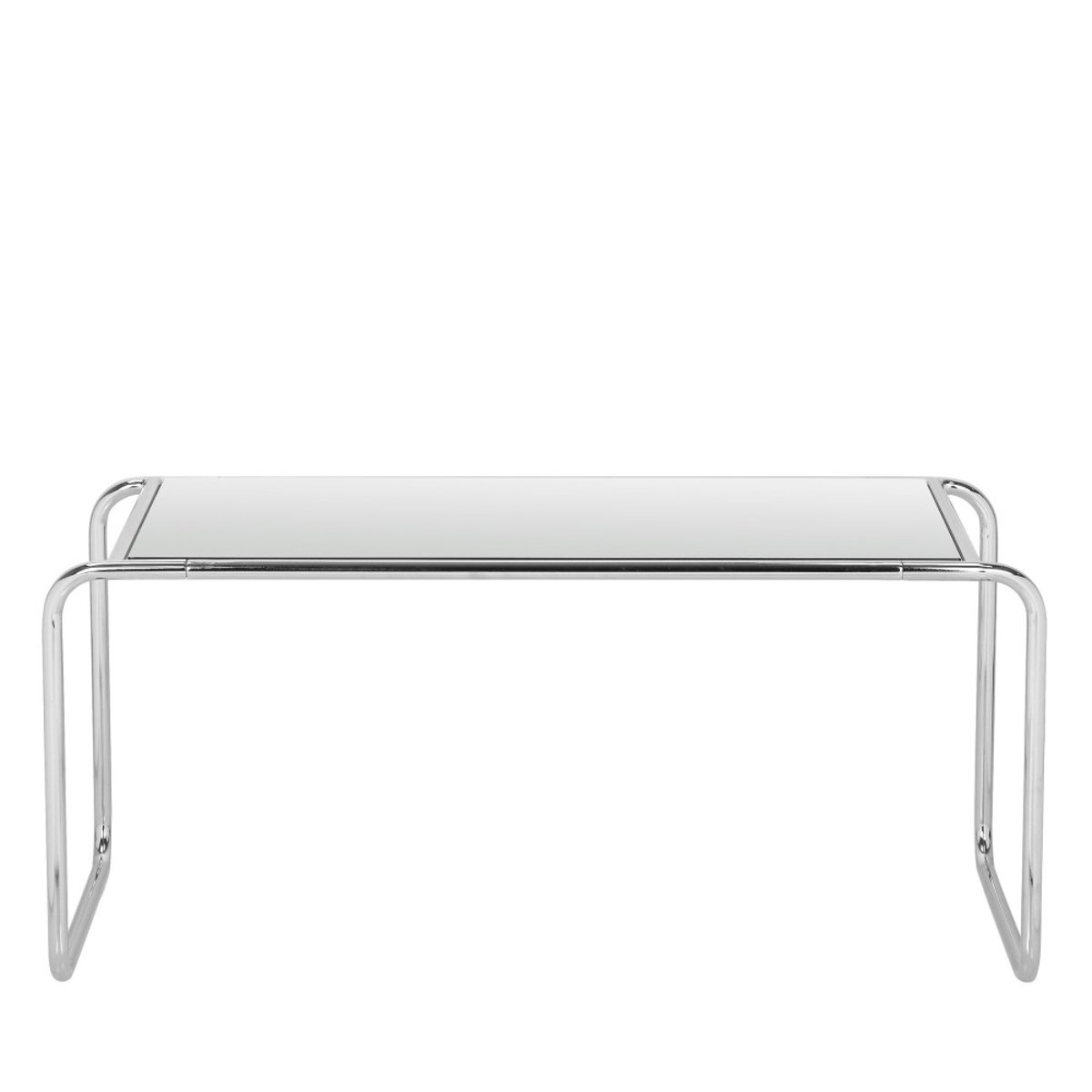 Table basse en miroir pieds chrome L80cm- RIKA transparent, DRAWER