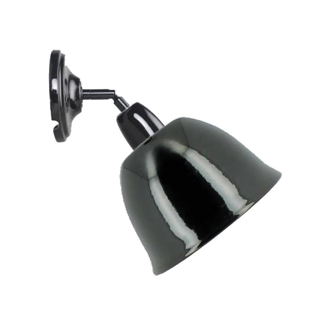 Applique Céramique Et Metal émaillé Noir Sadia noir, MILLUMINE