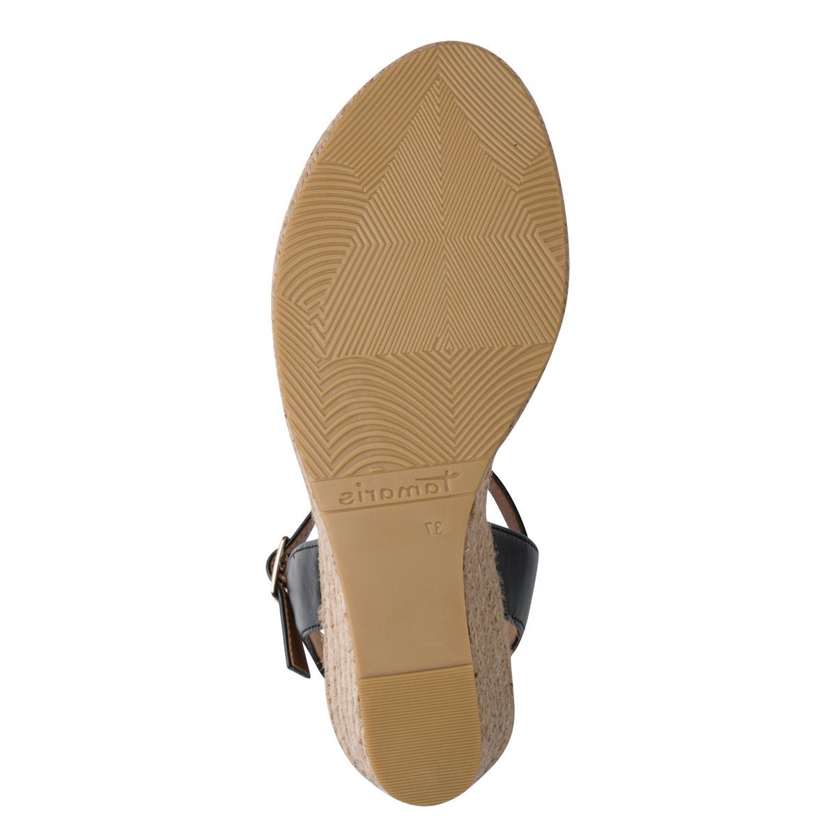 Sandale à talon en boucle noir combiné, TAMARIS