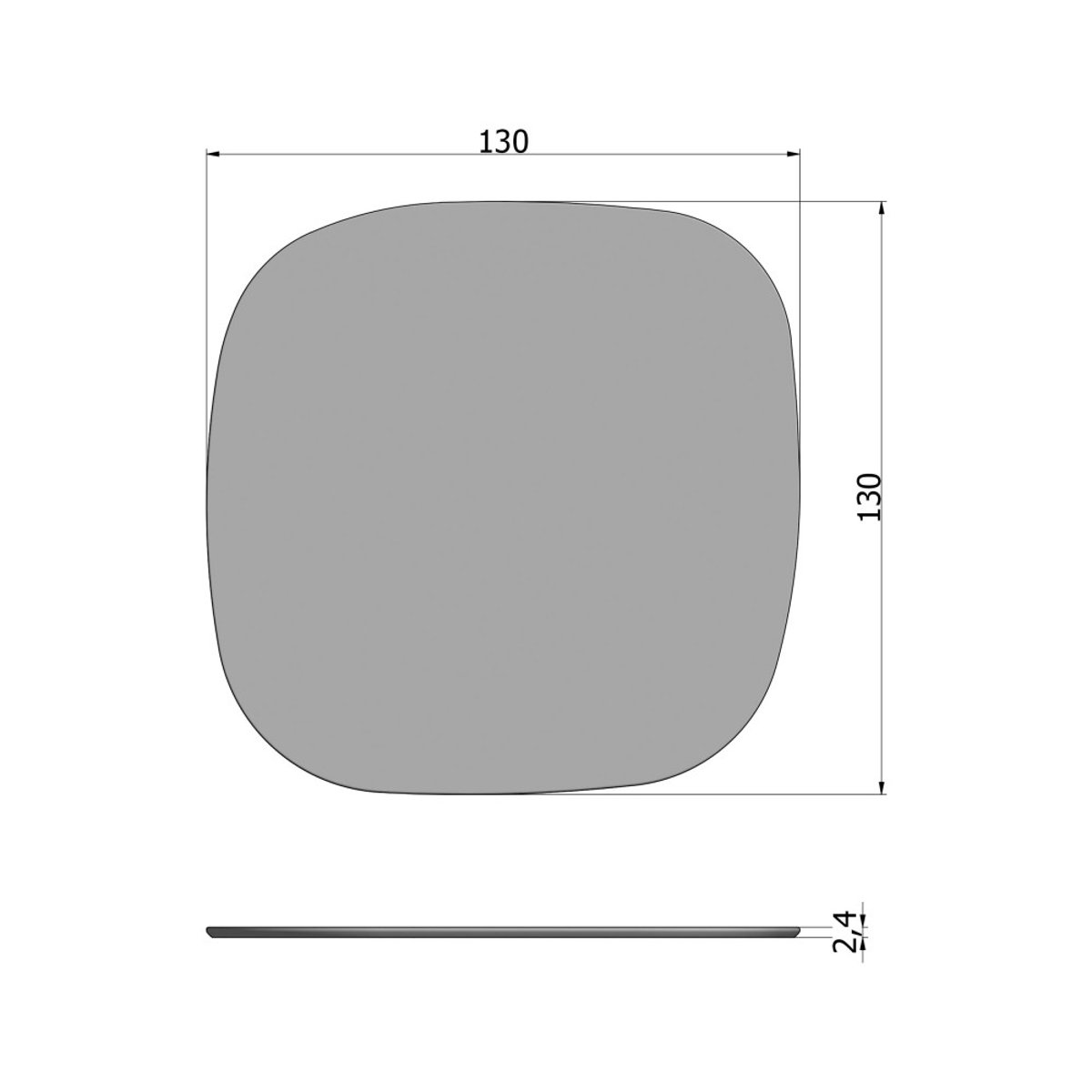 Table à manger de forme organique en bois 130x130cm blanc - TABLO blanc, WOOOD