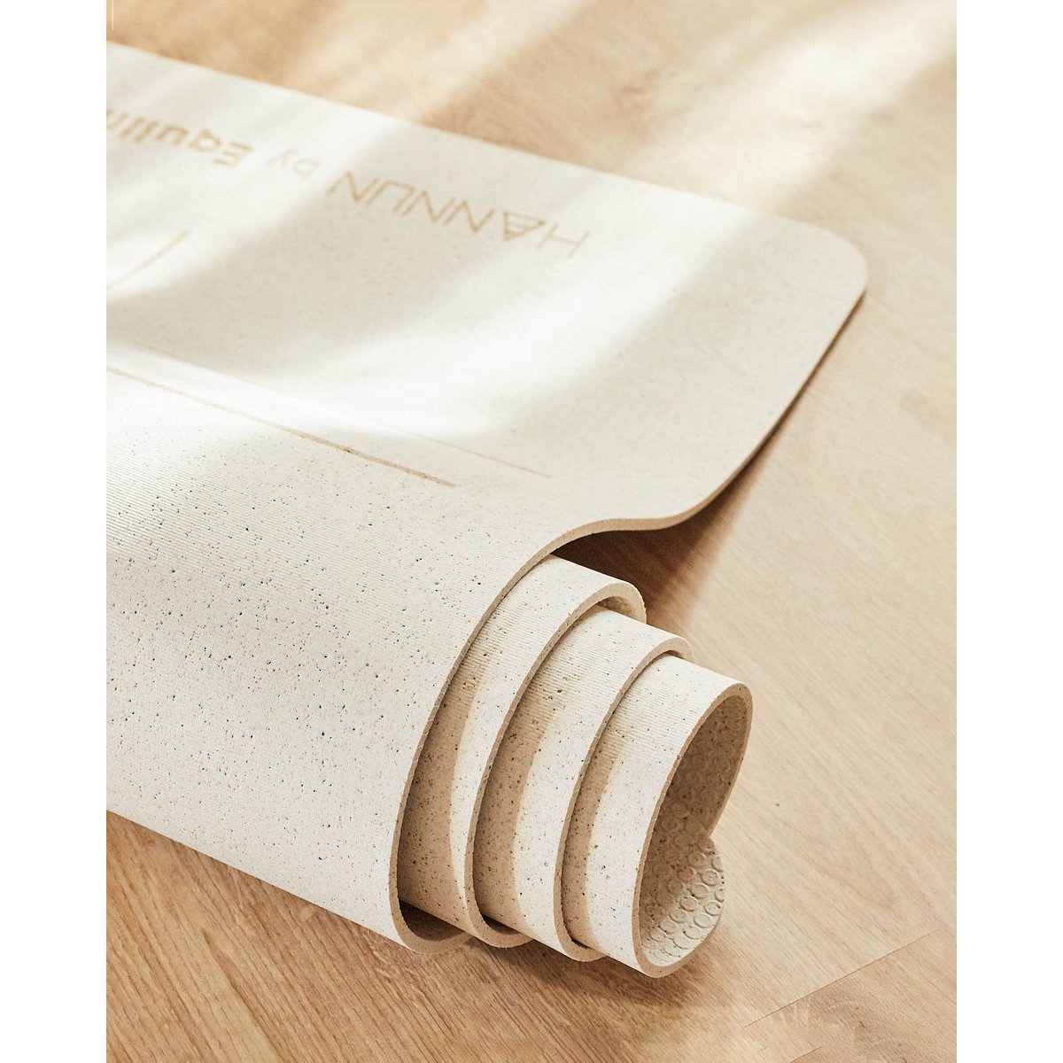 Tapis yoga mousse EVA et liège - MARGARET blanc, HANNUN