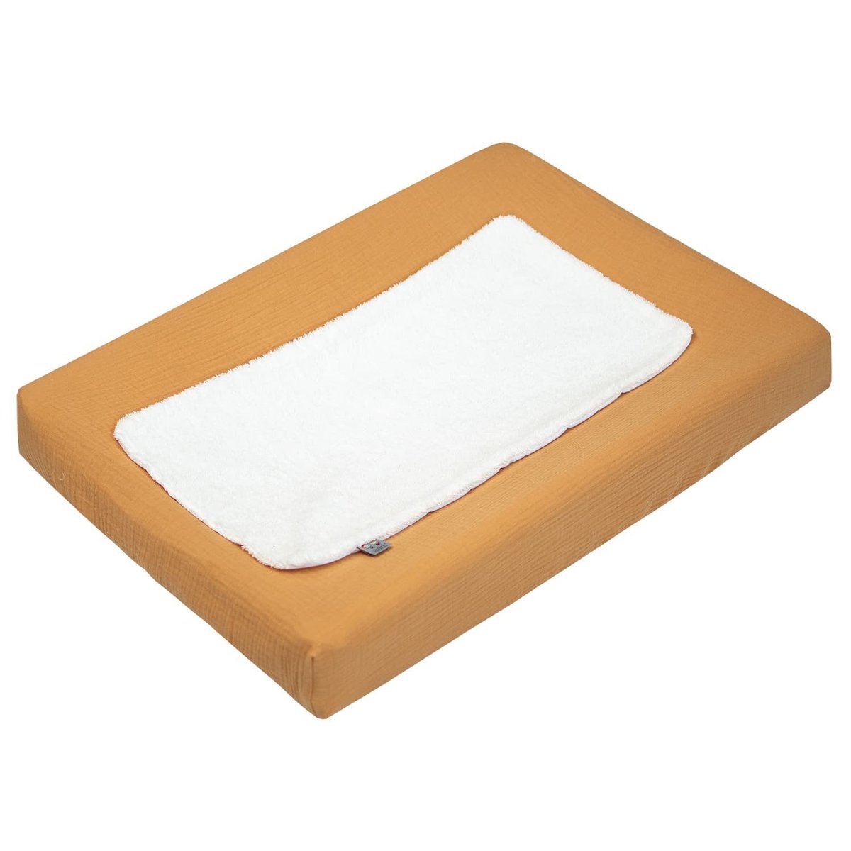 Housse de matelas à langer + éponge bambou JEANNE camel, SEVIRA KIDS