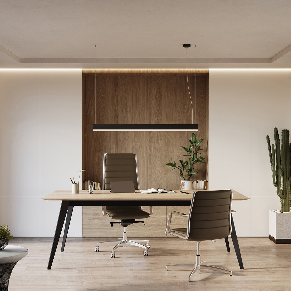 Suspension Aluminium Noir LED 1 Farge noir, EDEN