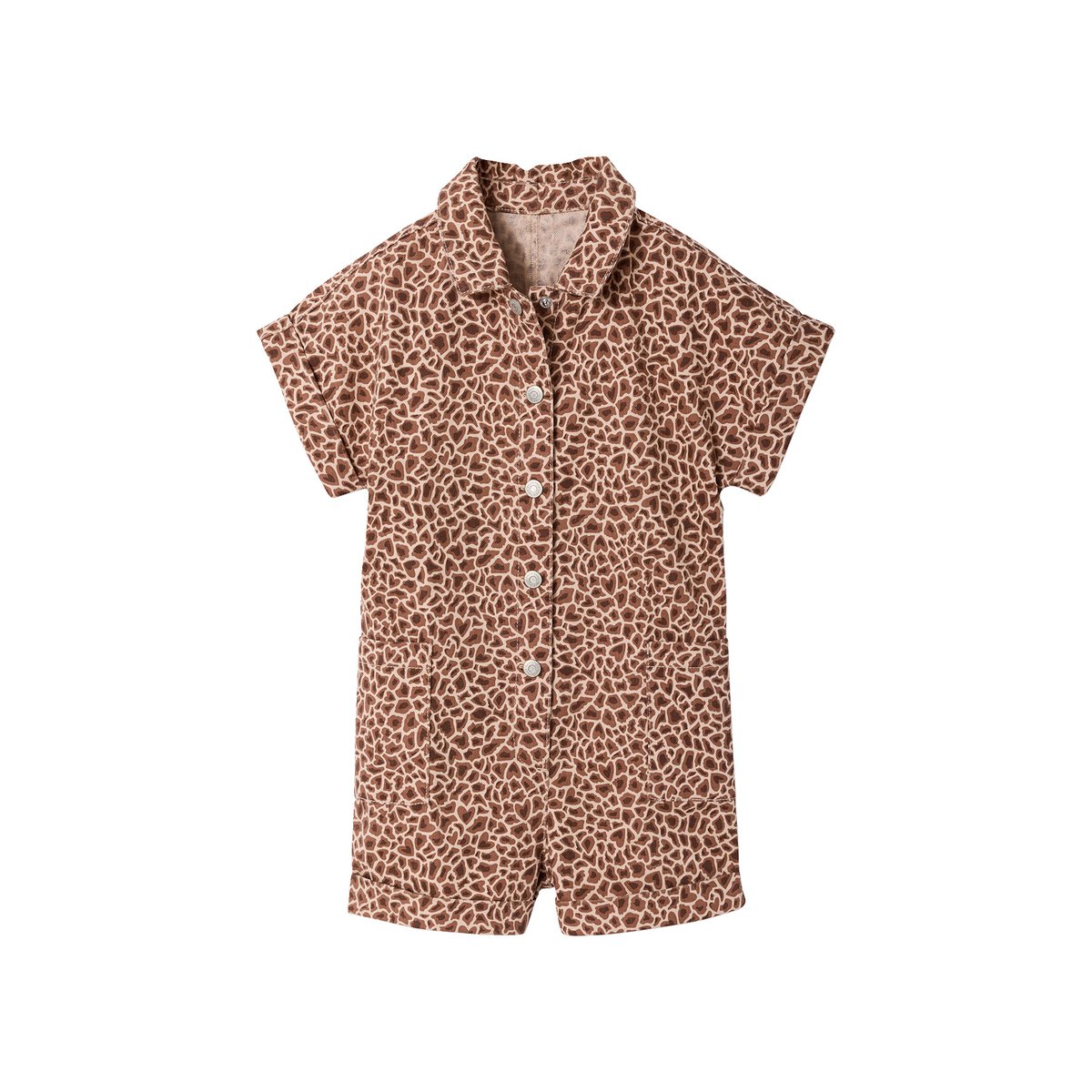 Combi short twill coton beige, VERTBAUDET