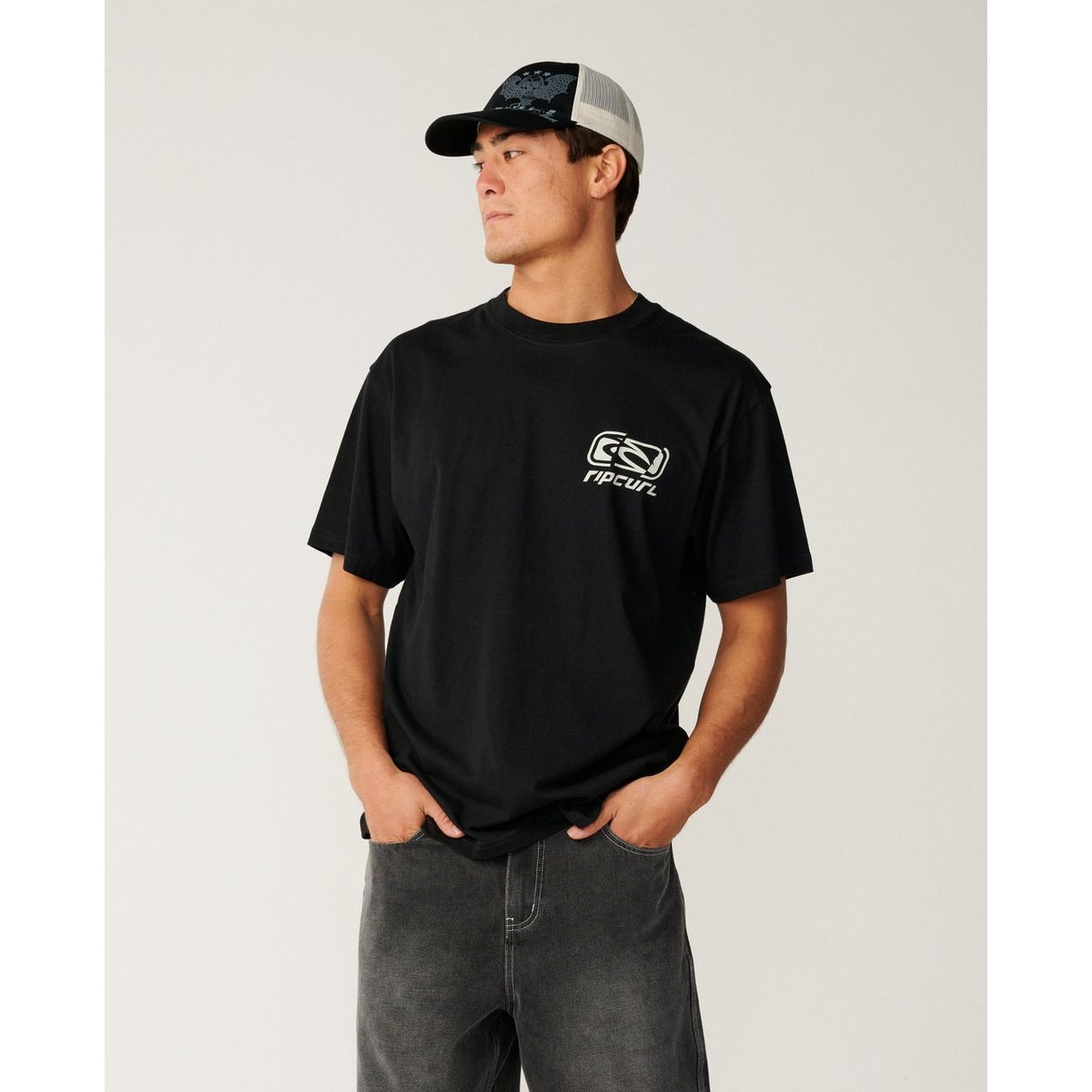 T-shirt Loose Archive Ripped black, RIP CURL