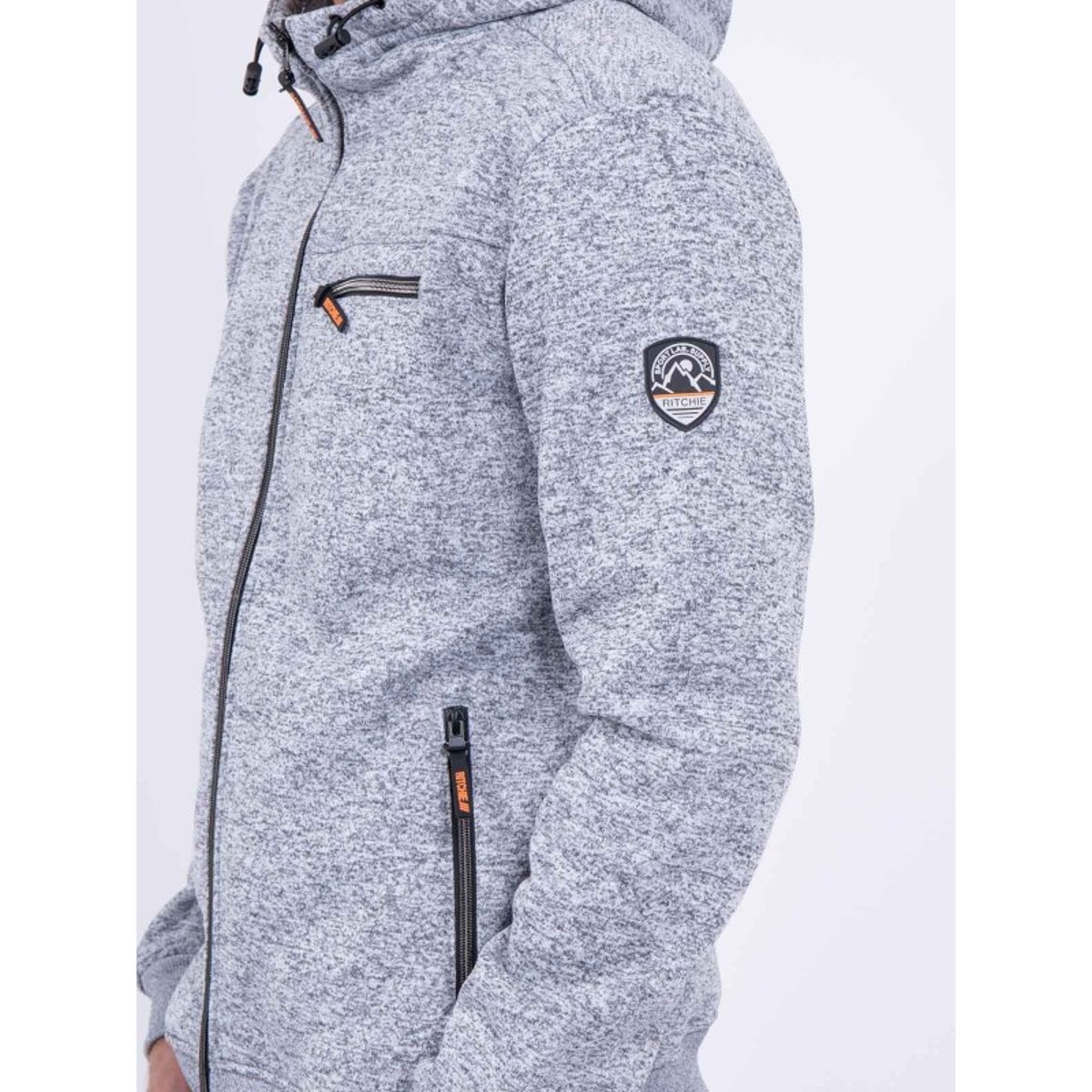 Sweat Zippé Col Montant Capuche Wemove gris, RITCHIE